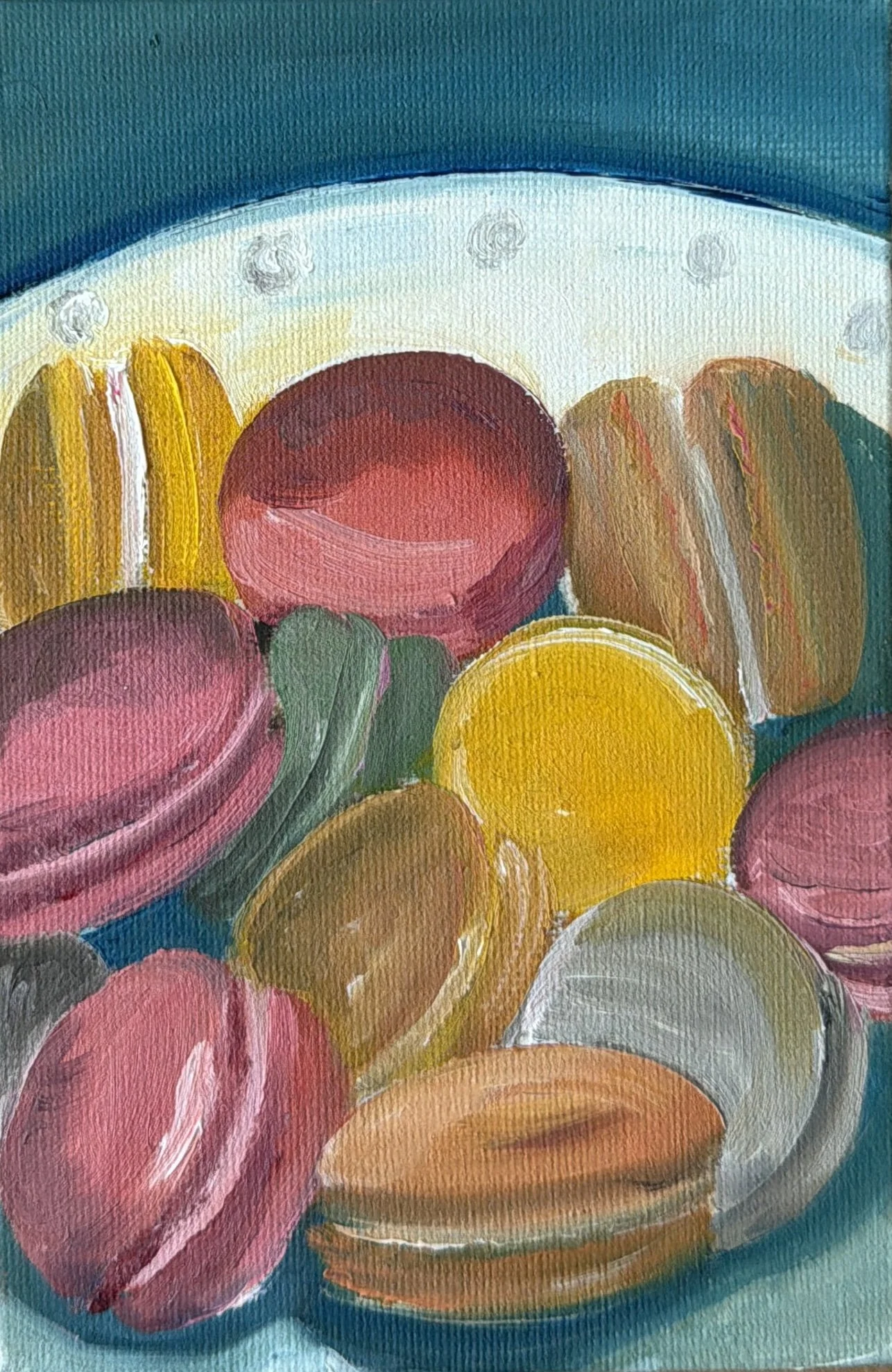 64-Macarons
-6x4" Oil on Canvas $77