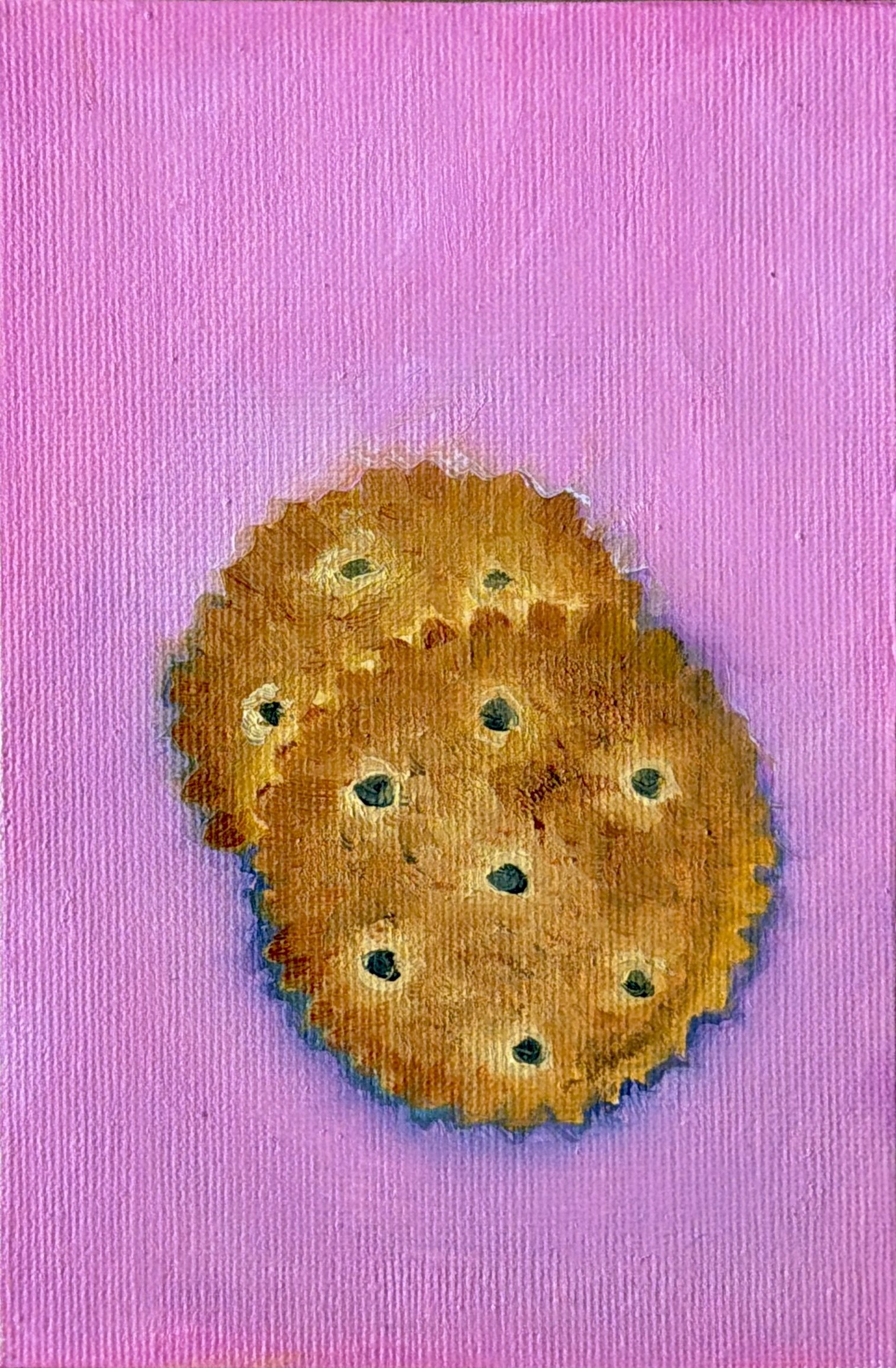 28-Ritz Crackers
-6x4" Oil on Canvas $77