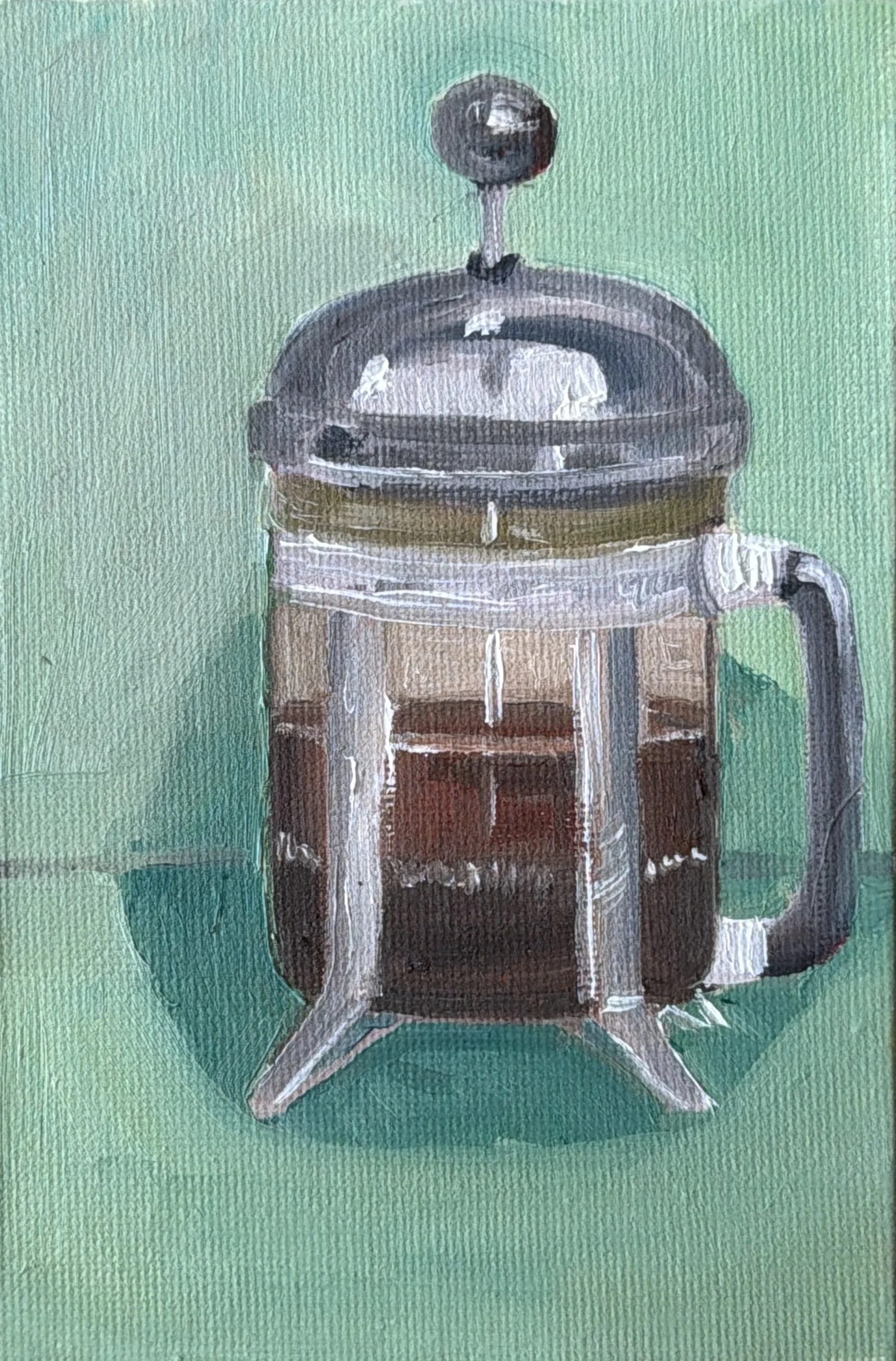 54-French Press
-6x4" Oil on Canvas $77