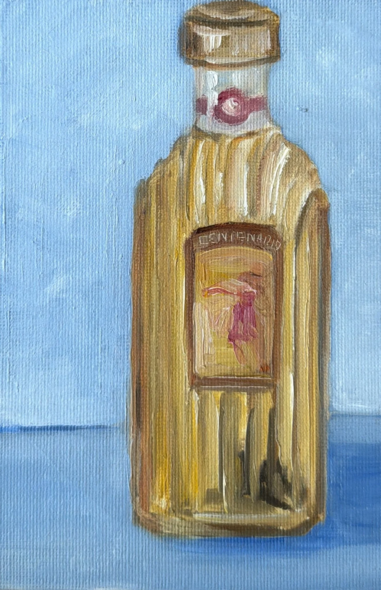 100-Tequila Centenario (SOLD)
-6x4" Oil on Canvas