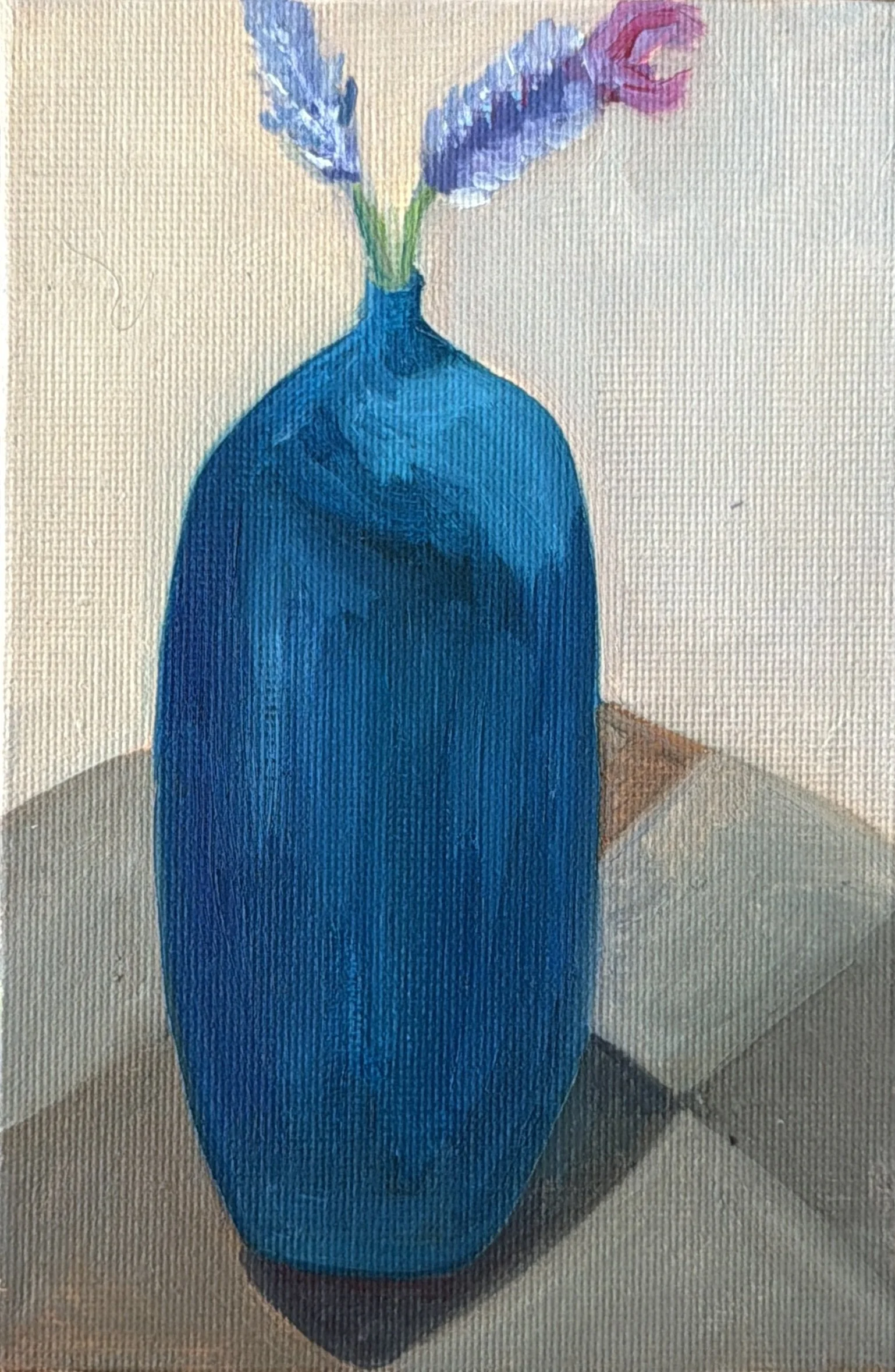 47-Blue Vase With Lavender
-6x4" Oil on Canvas $77