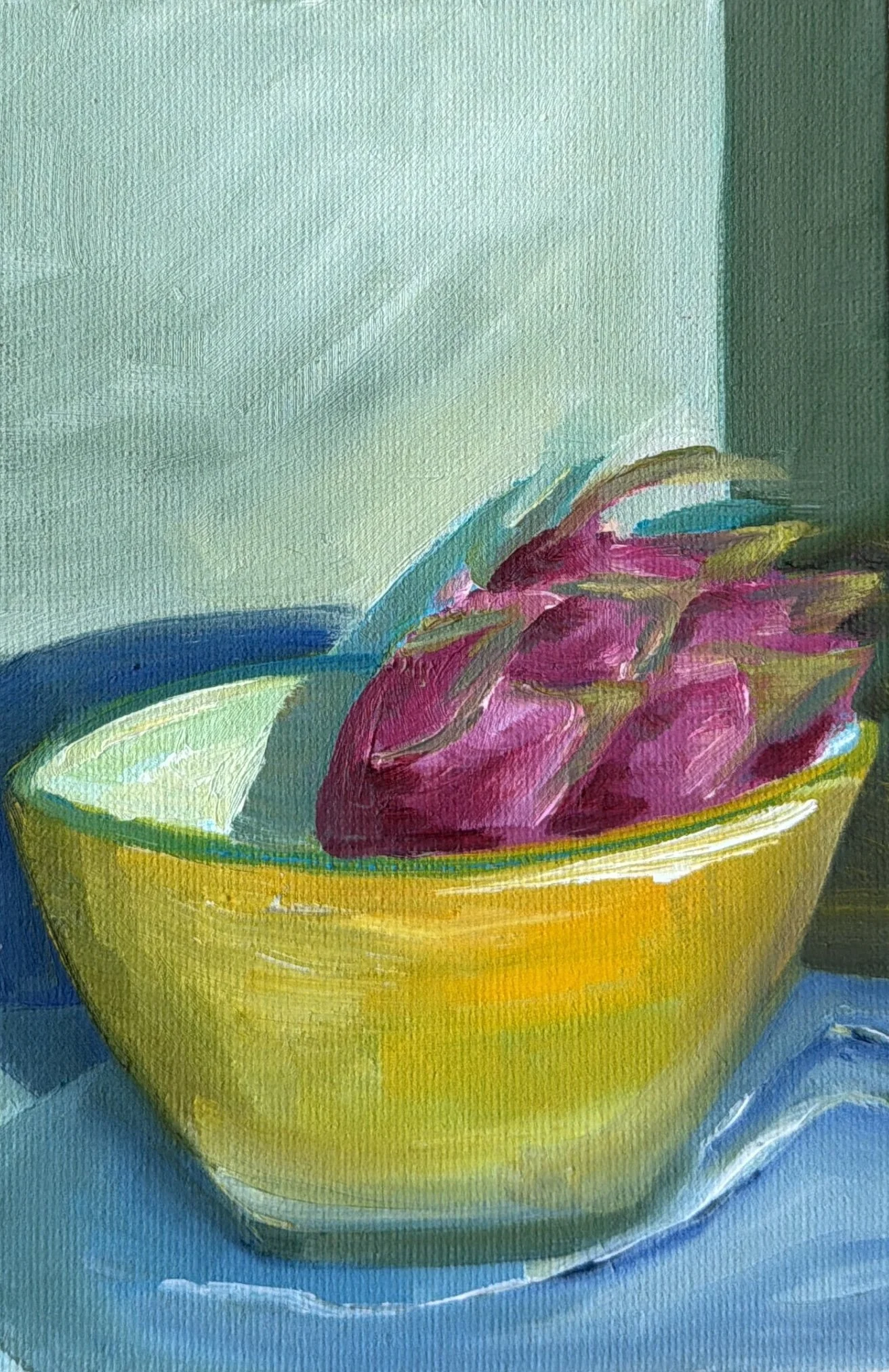 67-Dragon Fruit (SOLD)
-6x4" Oil on Canvas 
