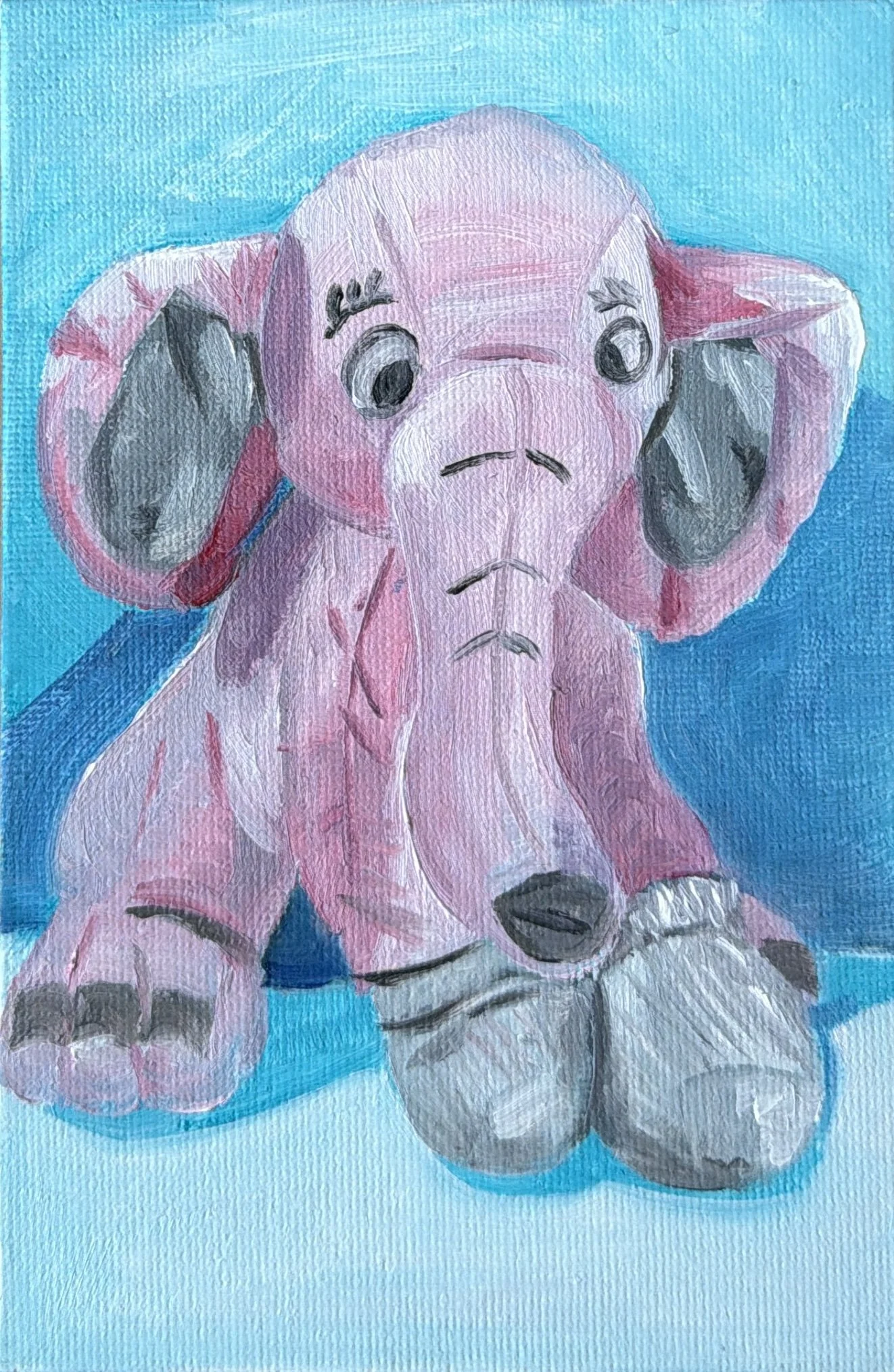 92-Stuff Elephant (SOLD)
-6x4" Oil on Canvas