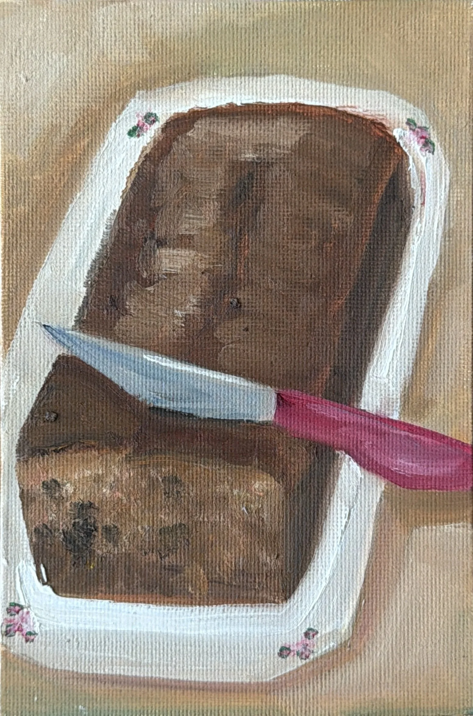 46-Banana Cake
-6x4" Oil on Canvas $77