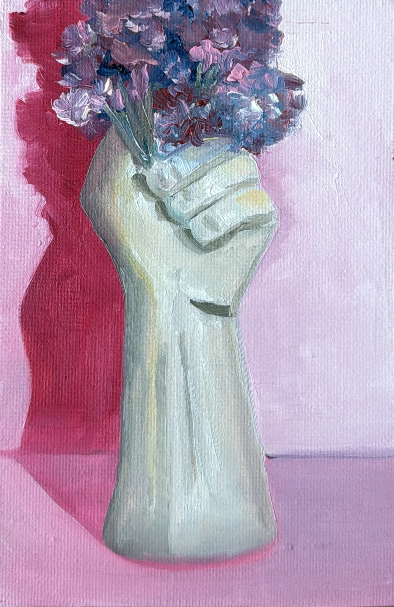 76-Hand Flower Vase
-6x4" Oil on Canvas $77