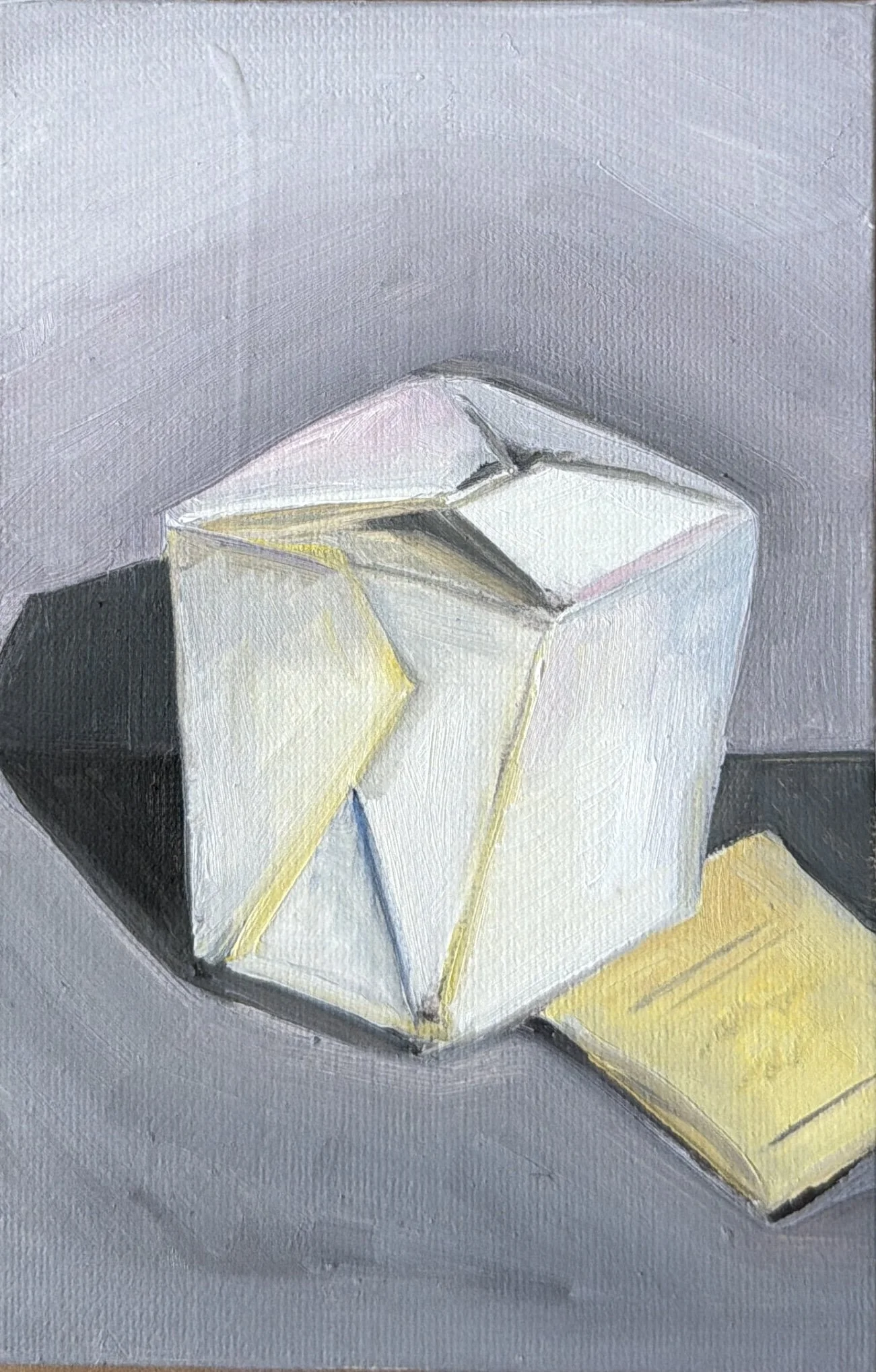 90-Take-Out Container
-6x4" Oil on Canvas $77