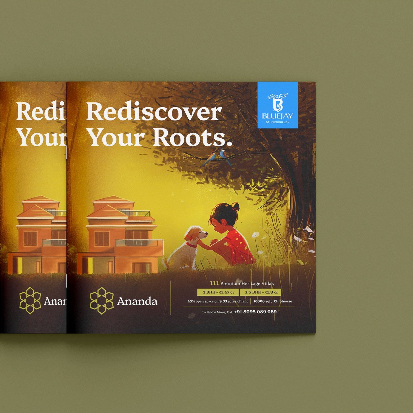 This project was very close to us because we also miss our hometown and the experiences that come with it. Bluejay Ananda offers 100 premium villas, with architecture purely inspired by traditional South Indian homes and constructed using materials r