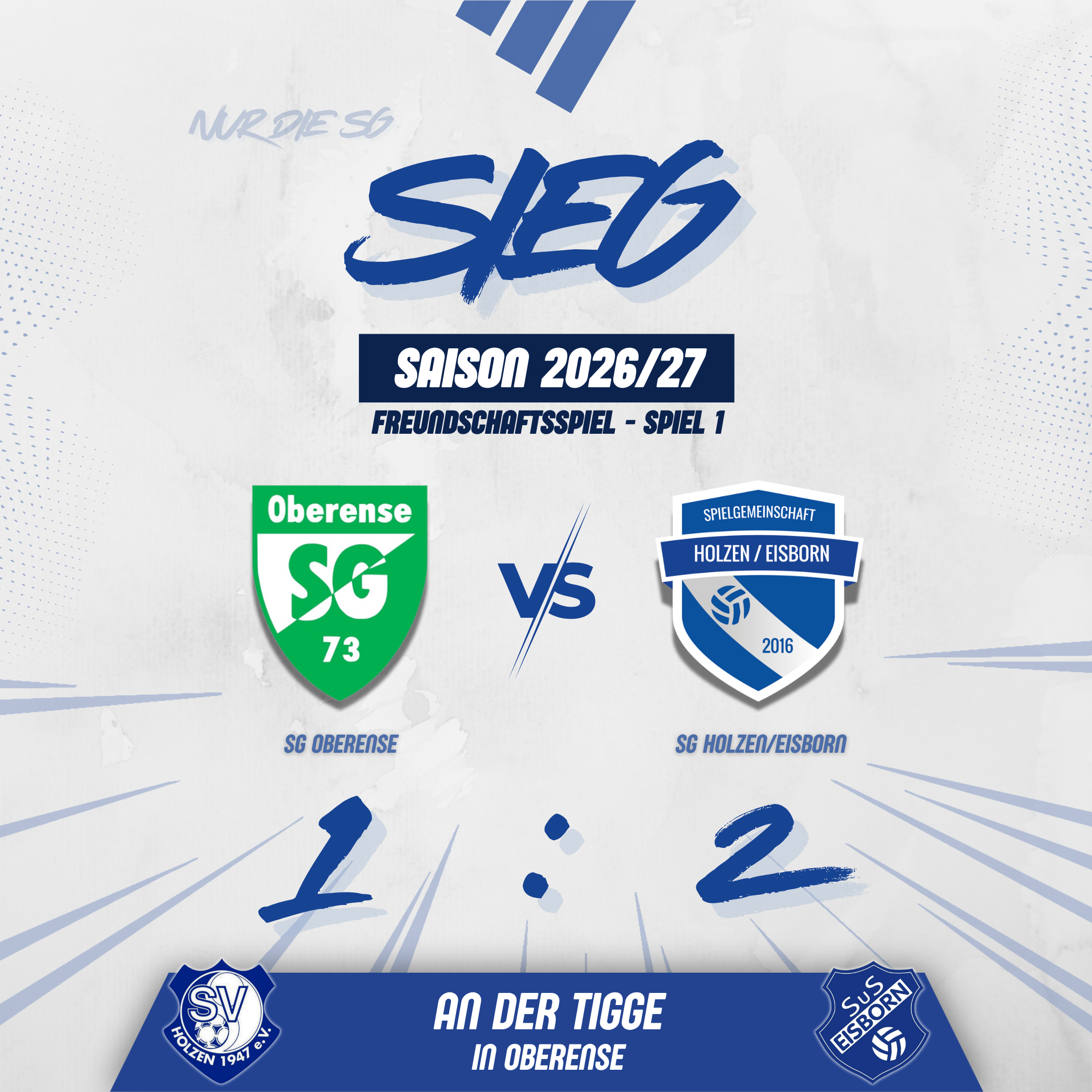 Erfolg im ersten Testspiel in Oberense