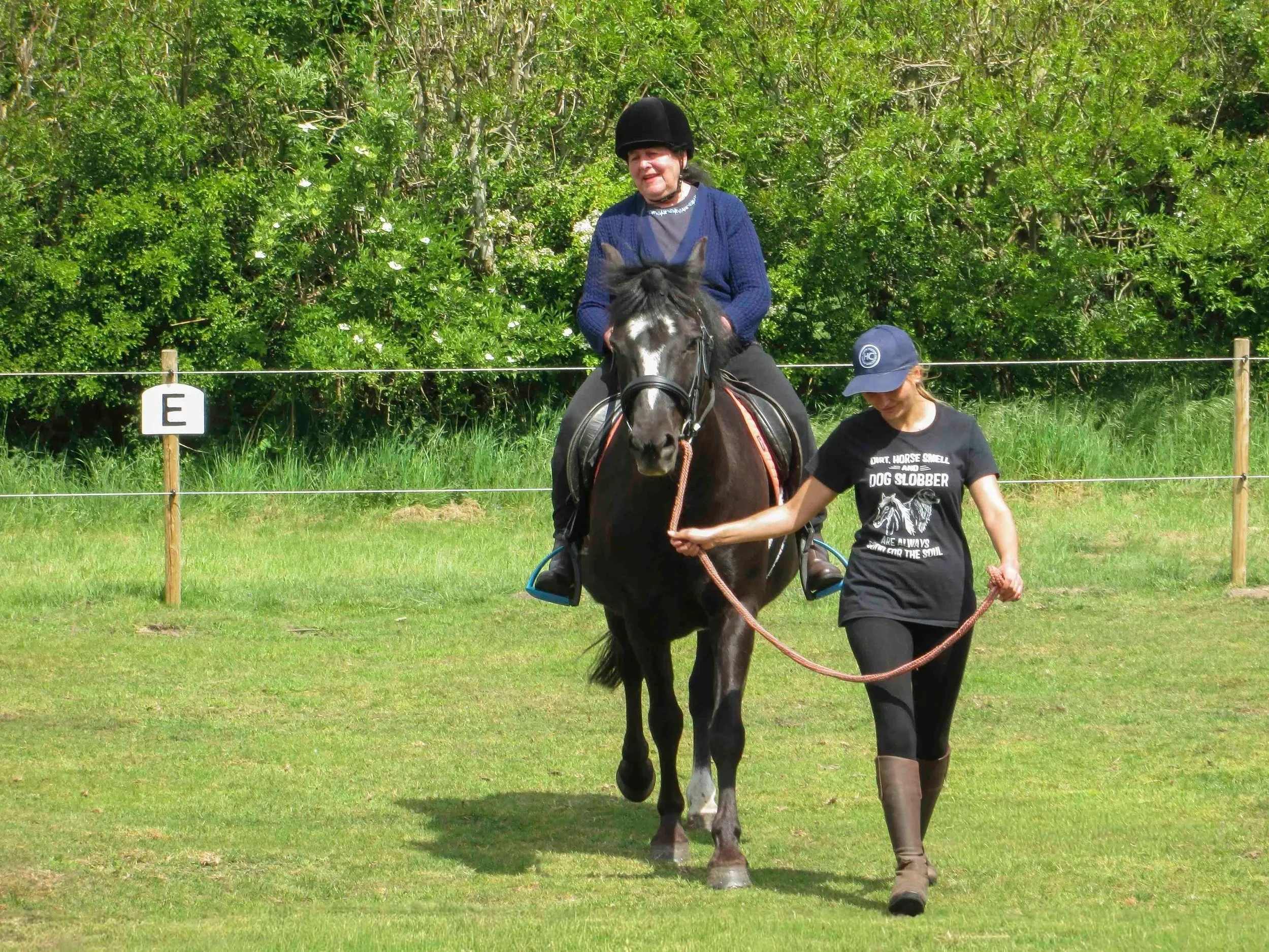 Nanna riding post-stroke, contributed by family