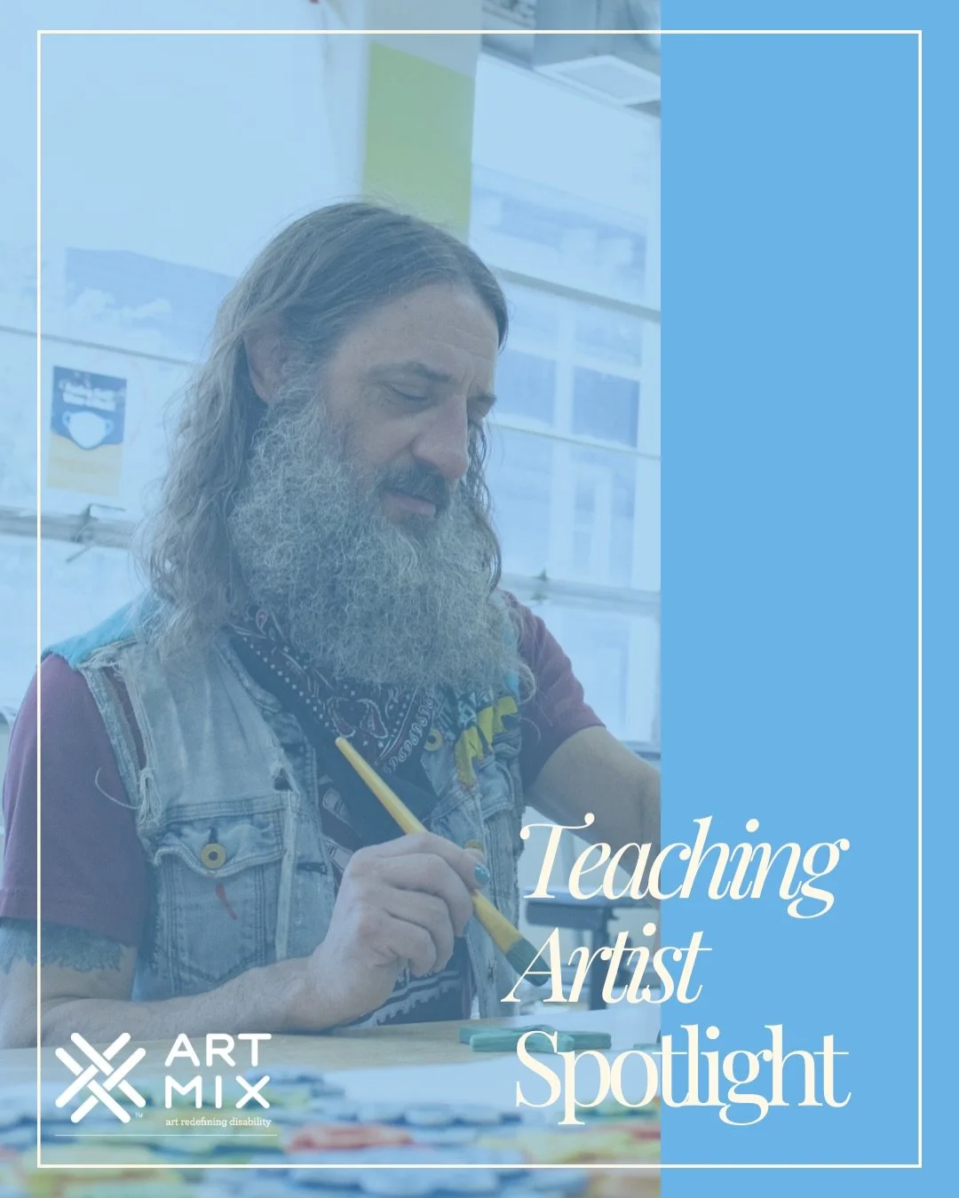 🌟Teaching Artist Spotlight: Chad Campbell🌟

For nearly a decade, Chad has been an integral part of ArtMix by sharing his artistic talent, patience, and deep understanding of the disability community with each student he teaches. 

Chad teaches in b