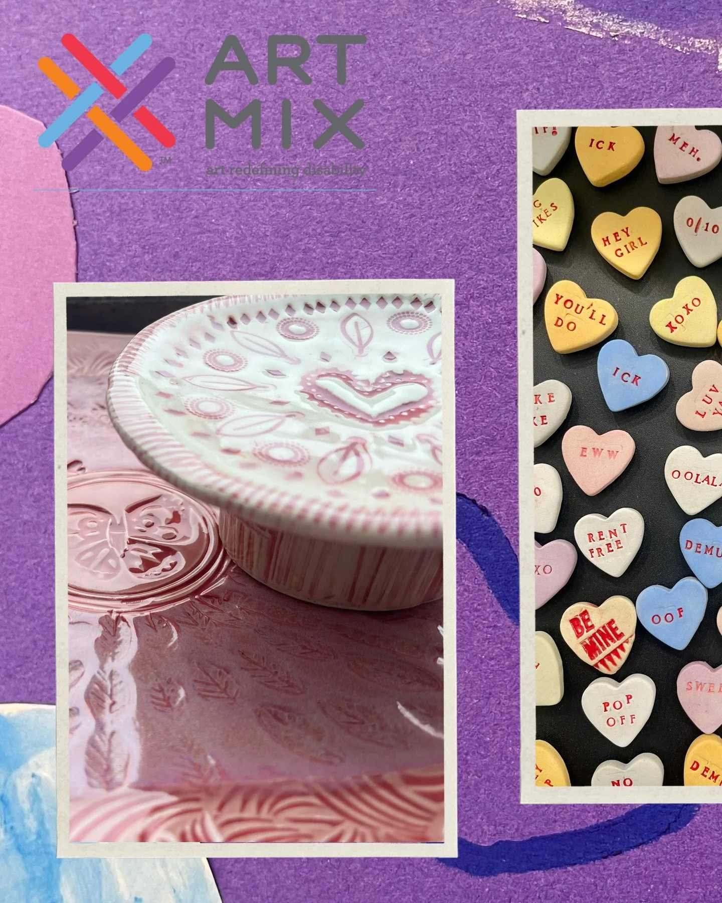 Looking for a Valentines gift with heart? 💜

Join us for First Friday tomorrow, February 6th from 6-9PM to shop new pieces made by ArtMix artists. Make it a date night, bring a friend, and find something for someone you love ✨

#ArtMixIndy #FirstFri