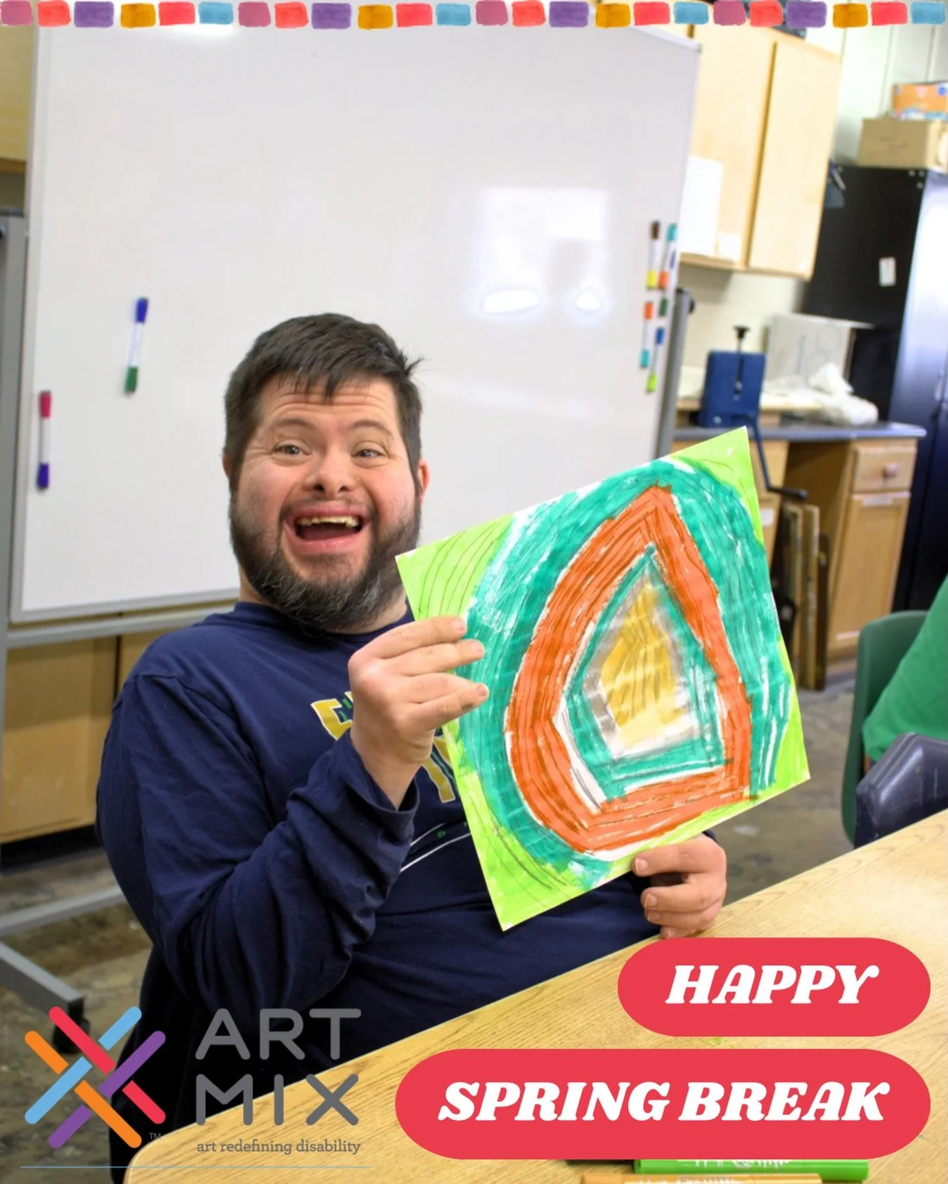 Happy Spring Break from ArtMix! 🌷☀️

Spring Session 1 wrapped up this week as we head into a much earned Spring Break starting today until March 29. All on-site classes and programming is closed during this time. 

We will see everyone back when Spr