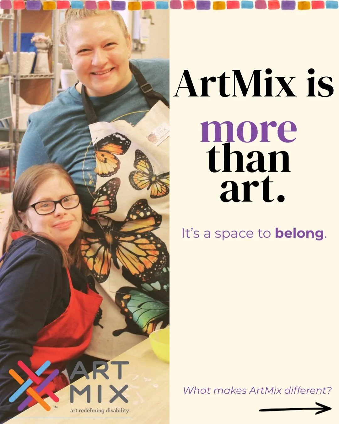 Art for all isn&rsquo;t just something we say&hellip;

It&rsquo;s something we practice every day ✨

Learn more about what makes us different and how to be a part of our story 💜

#ArtMixIndy #ArtForAll #ArtRedefiningDisability #AccessibleArt #Inclus