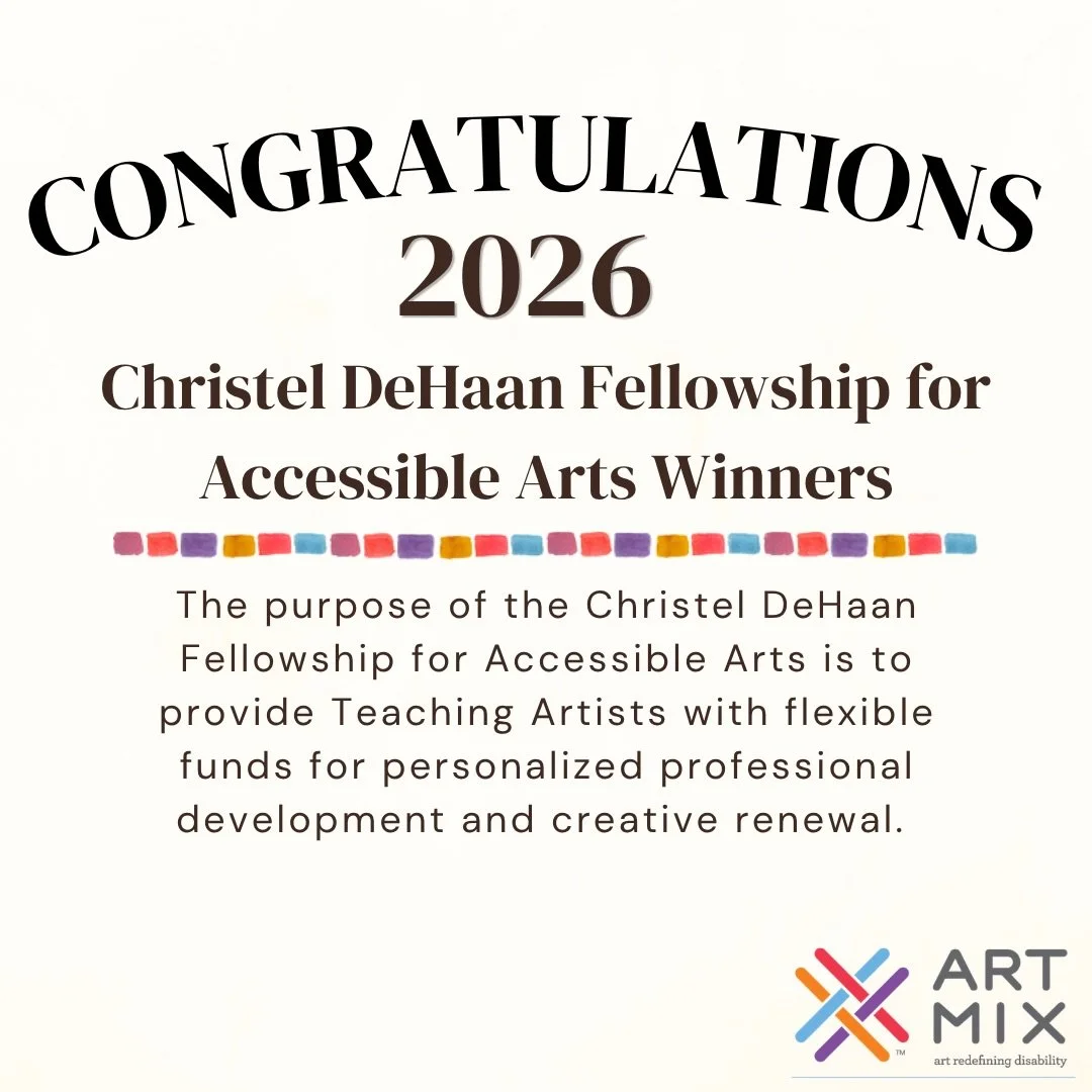 We are honored to recognize our 2026 Christel DeHaan Fellowship for Accessible Arts recipients 👏🏼✨💜

Through this fellowship, we continue investing in artists and leaders who are growing access, opportunity, and inclusion in the arts. 

#ArtMixInd