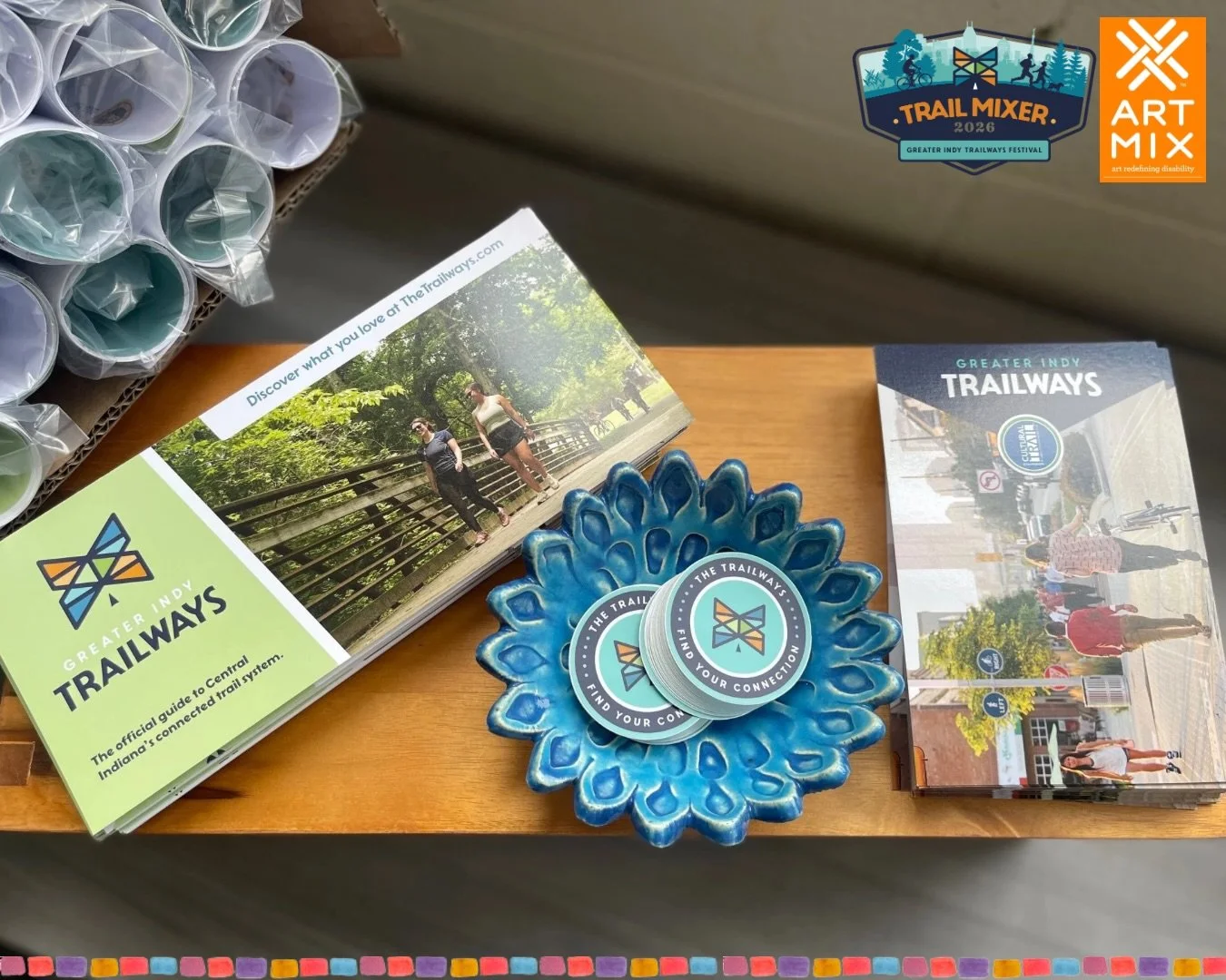 Come get your free #TrailMixer swag at ArtMix on First Friday! 🚲✨

We are excited to be part of the launch of the Greater Indy Trailways with TrailMixer! 

From April 25-May 3, experience Central Indiana&rsquo;s trails in new ways with events, activ