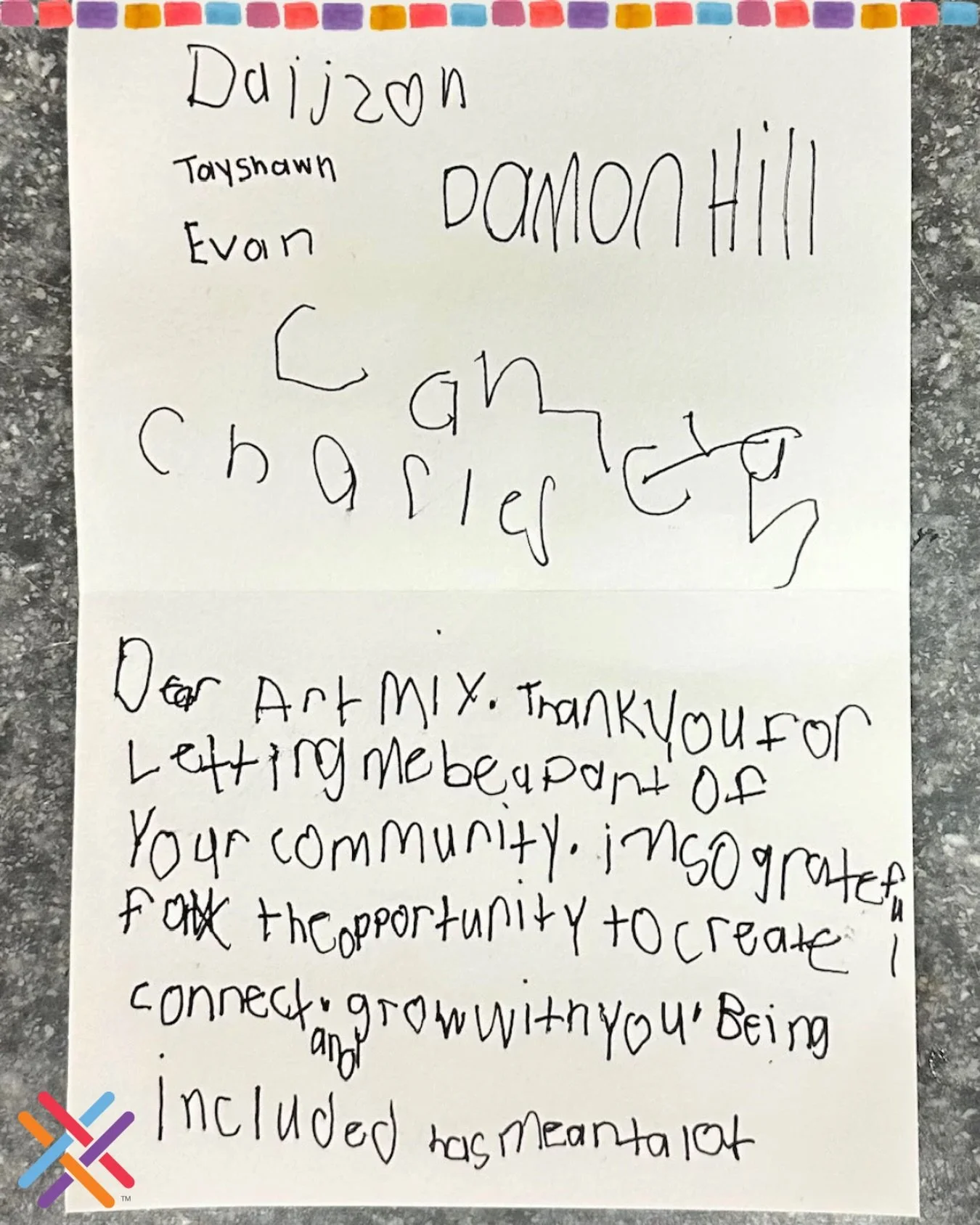 &ldquo;Dear ArtMix, Thank you for letting me be part of your community. I&rsquo;m so grateful for the opportunity to create, connect, and grow with you. Being included has meant a lot.&rdquo; 

Notes like these from our @iuindianapolissiteprogram stu