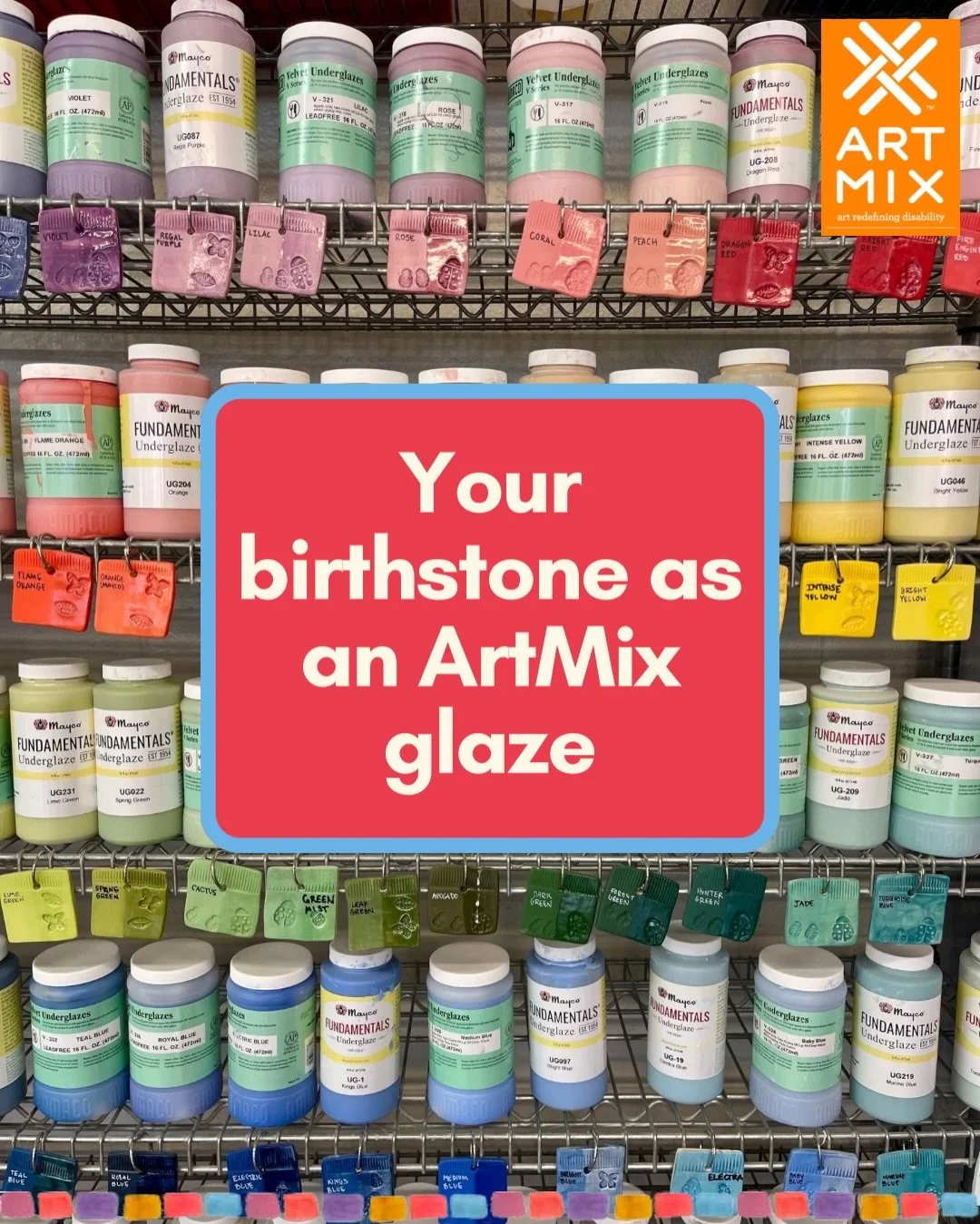 Your birthstone as an ArtMix glaze! 💎

Which ArtMix glaze did you get? 

Swipe through to find yours! 🎨

#ArtMixIndy #ArtMixGlaze