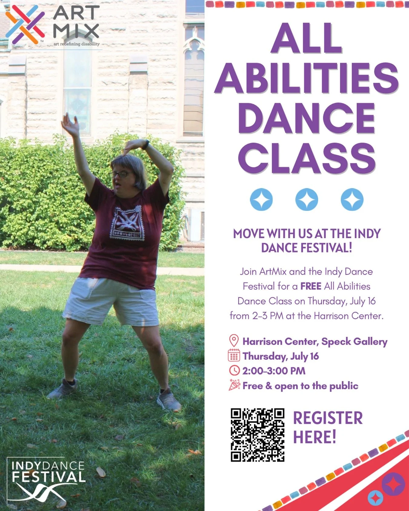 Come dance with us! 💃🏻🕺🏼🪩

We are excited to be apart of the 2026 Indy Dance Festival hosted by @indydancecouncil! Join us on Thursday, June 16 for a free dance class led by instructors Laurie Cutsinger and Claire Graham. 

No experience necessa
