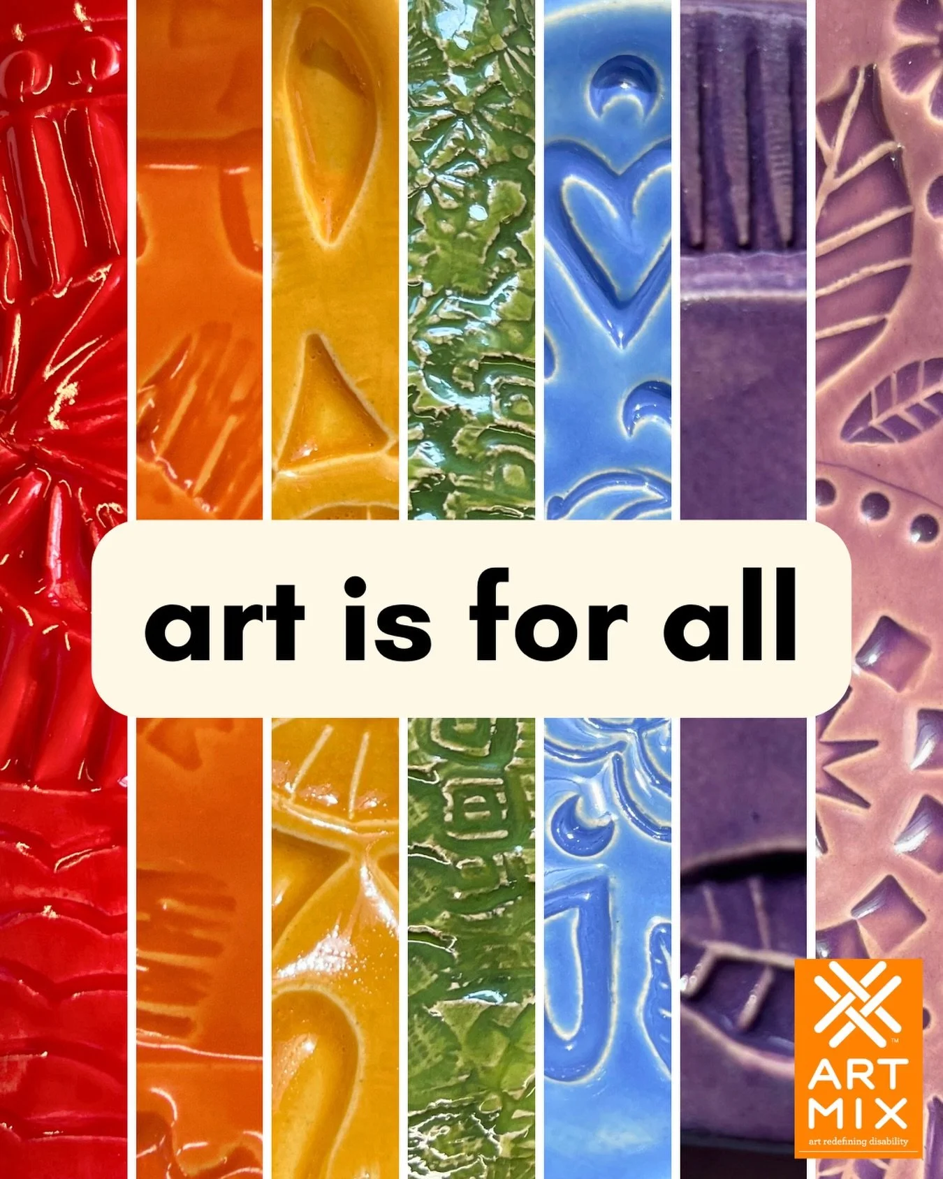 Art is for everybody 💜🌈✨

At ArtMix, we believe everyone deserves the opportunity to create, connect, and belong. Through accessible arts programming, we work to remove barriers to ensure all artists have a place to learn, grow, and share their cre