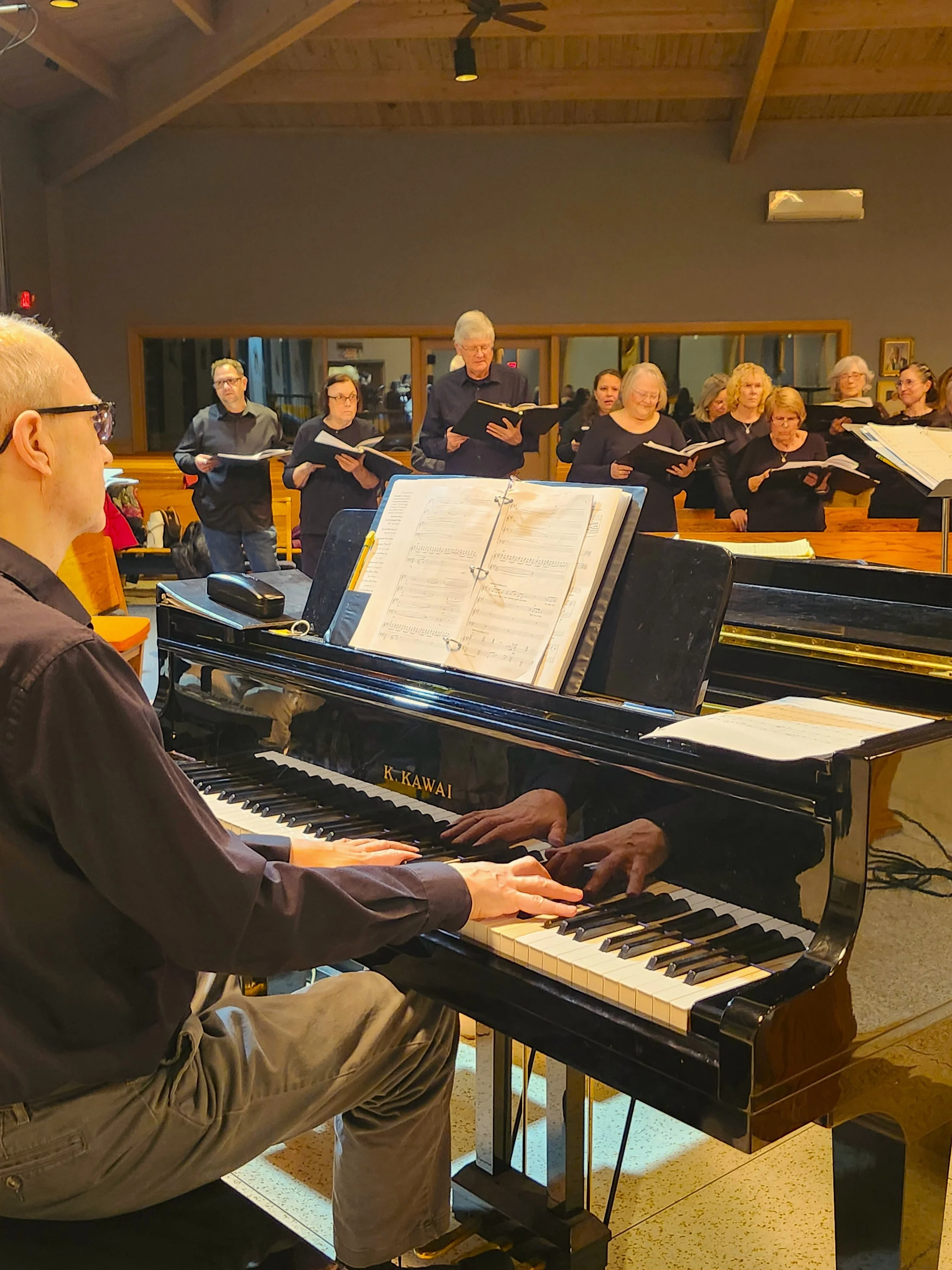 Community Chorale Group rehearsal in Rhode Island.