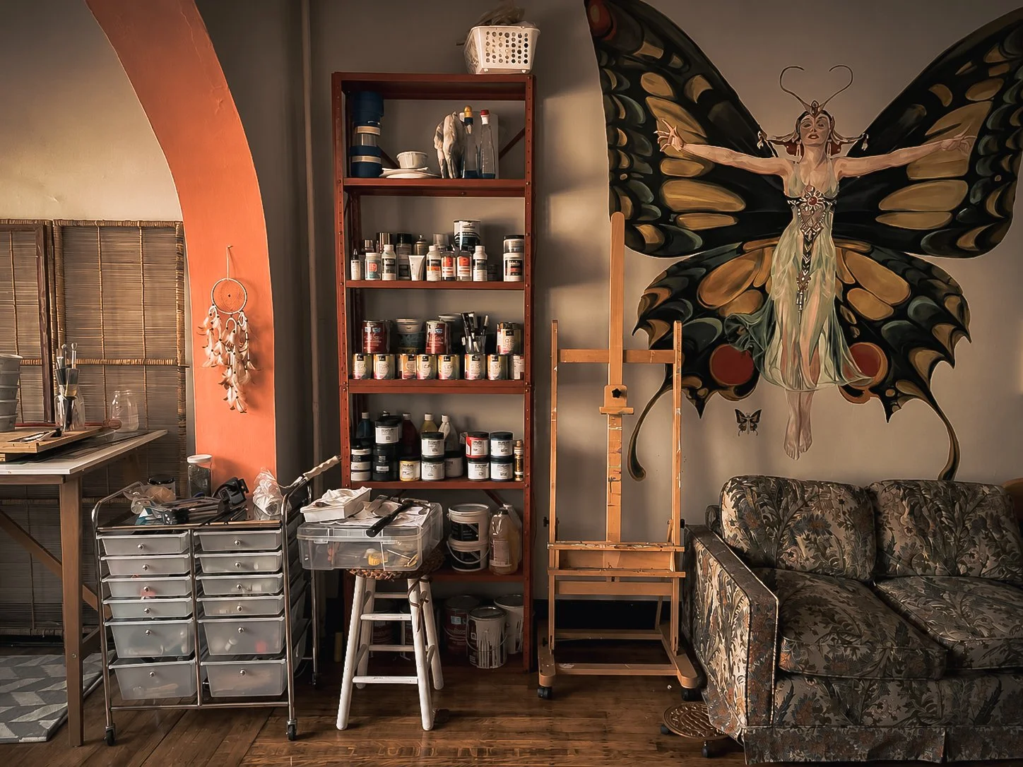Finished Flapper Mural in Eric Fernung's former studio
