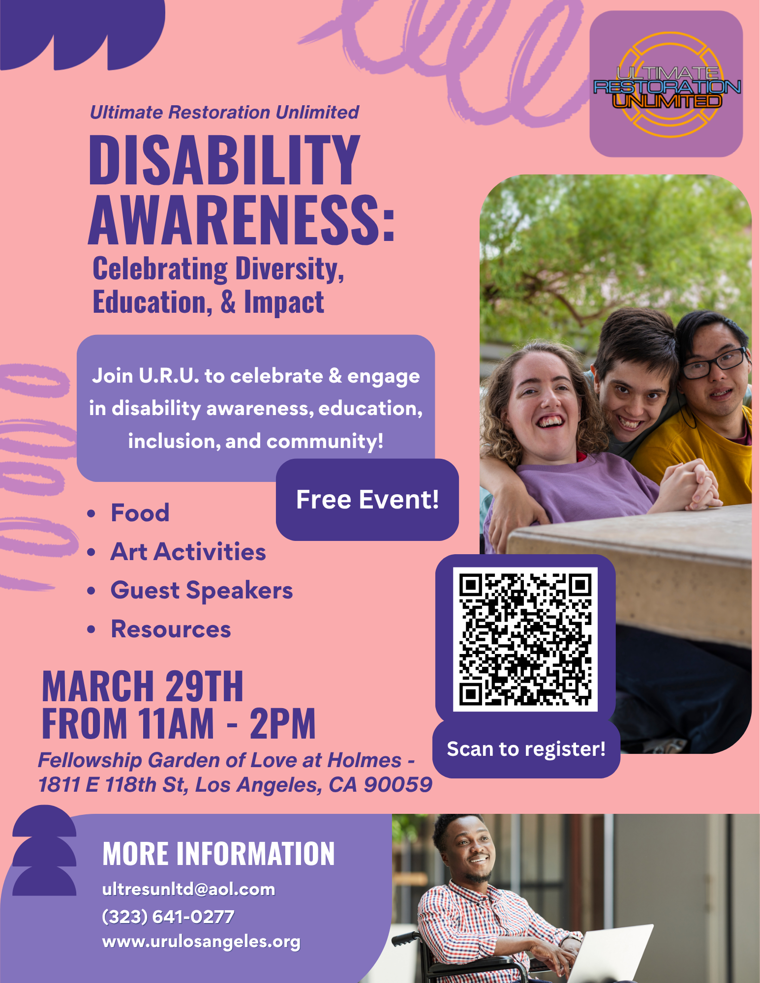 Disability Awareness Event: March 29th, 2026

Join us in celebrating and engaging in disability awareness, education, inclusion, and community!