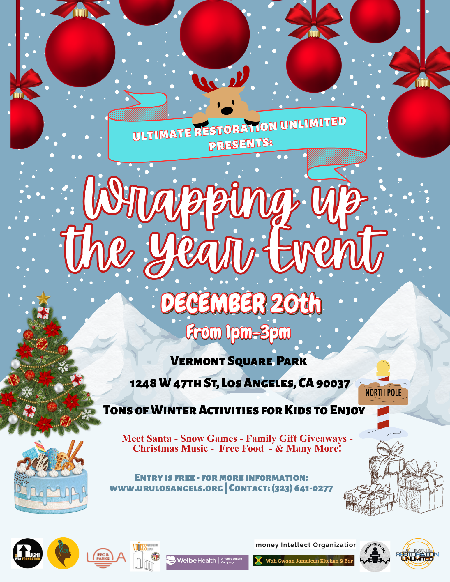 Wrapping Up the Year Event: December 20th, 2025

Join us for our annual Wrapping up the Year community event with free food, resources, and tons of winter activities for kids and families to enjoy!