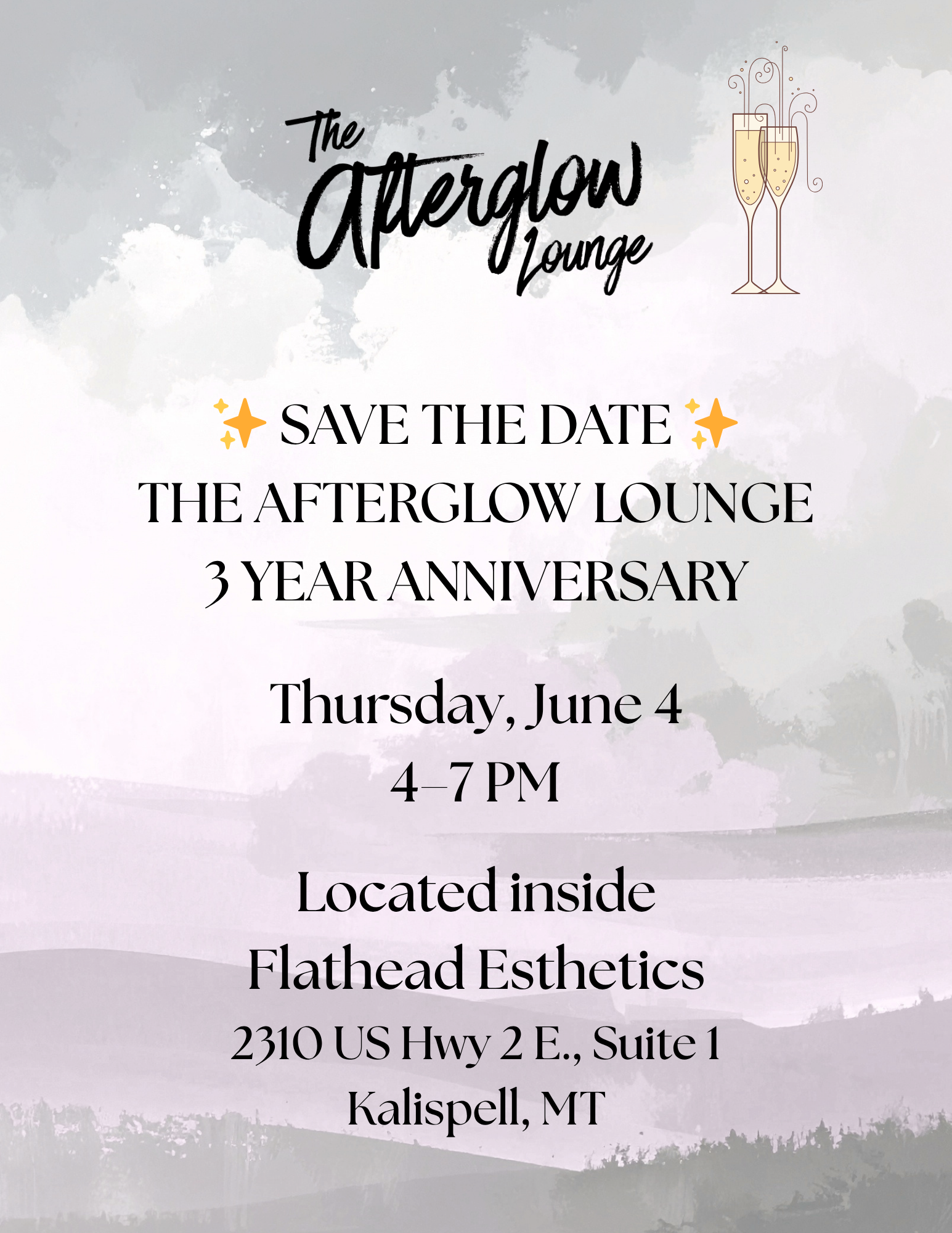 Save the Date! The Afterglow Lounge is celebrating 3 amazing years!
