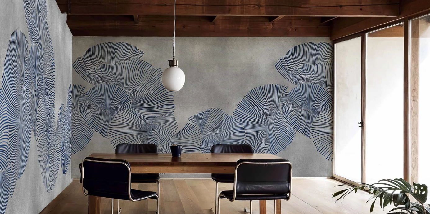  Newall Blue Wallpaper - Diving Moment Silver  