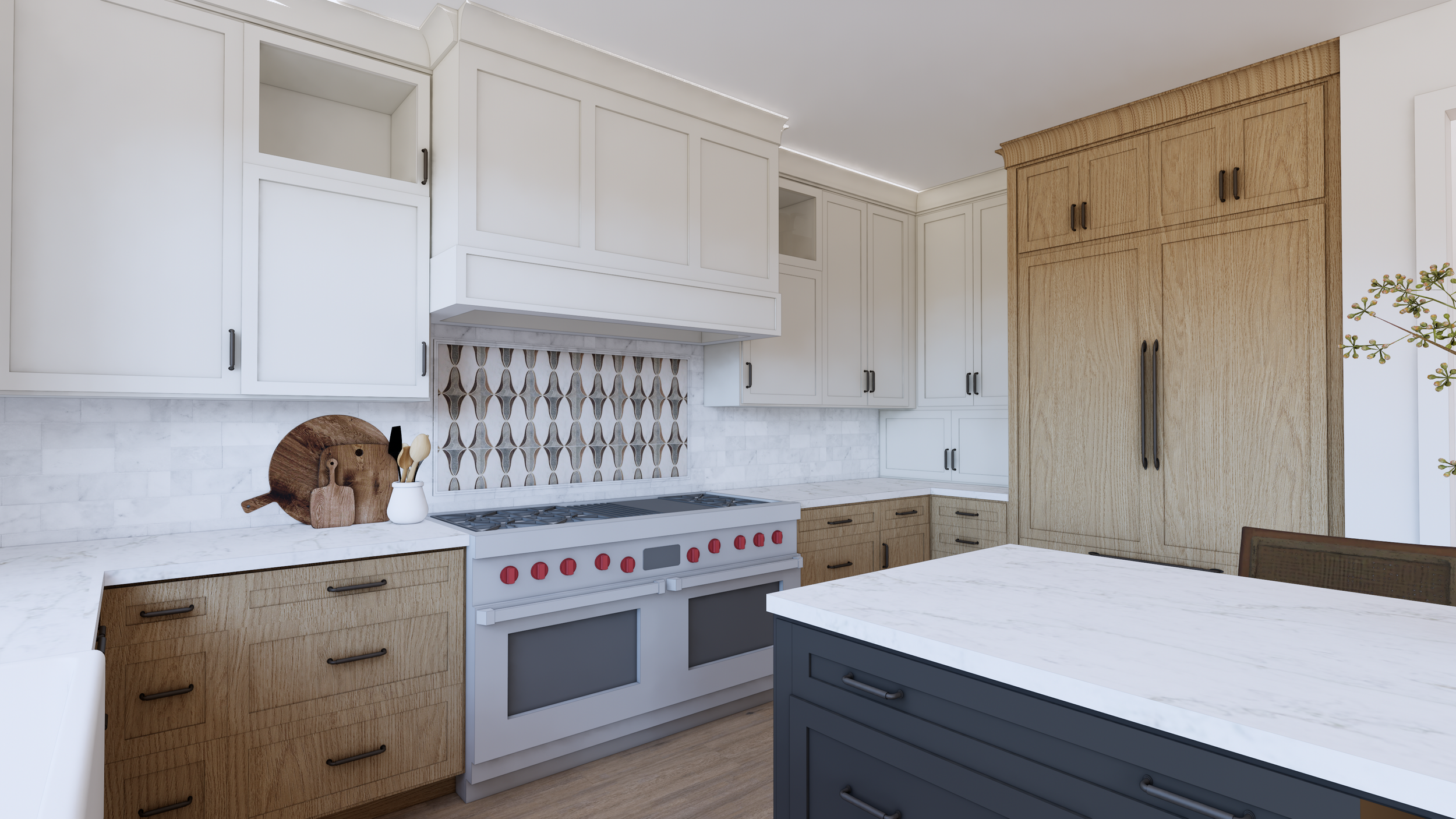 Case Study A Clients Kitchen Remodel: Harmonizing Style with Multiple Cabinet Finishes