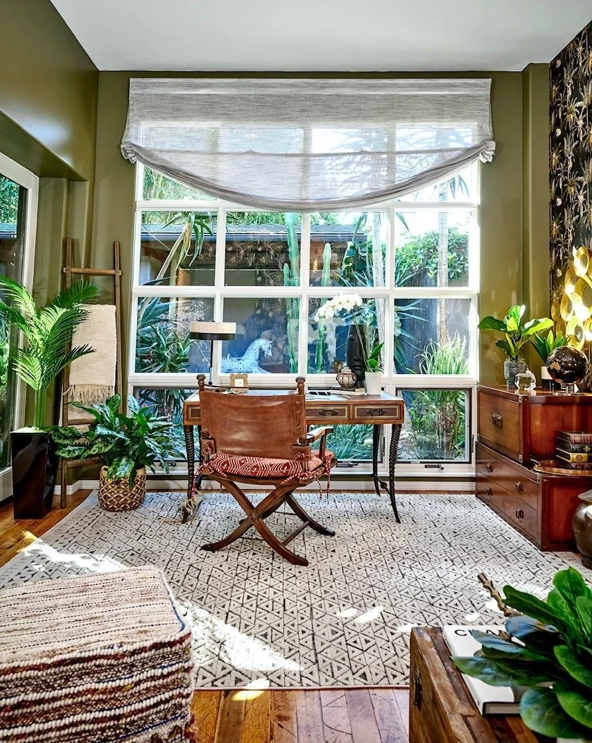 SDKB Home Office Window Coverings for added style and softness