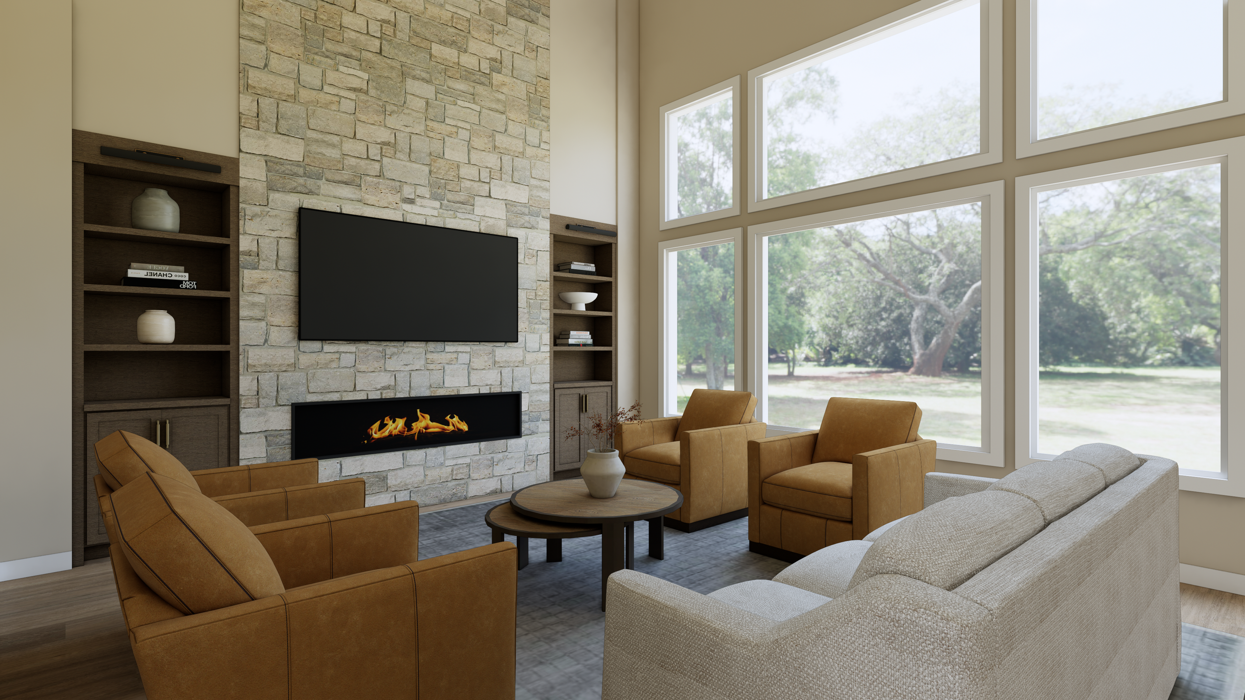  Realistic 3d Rendering of Future Family Room in Castle Rock  