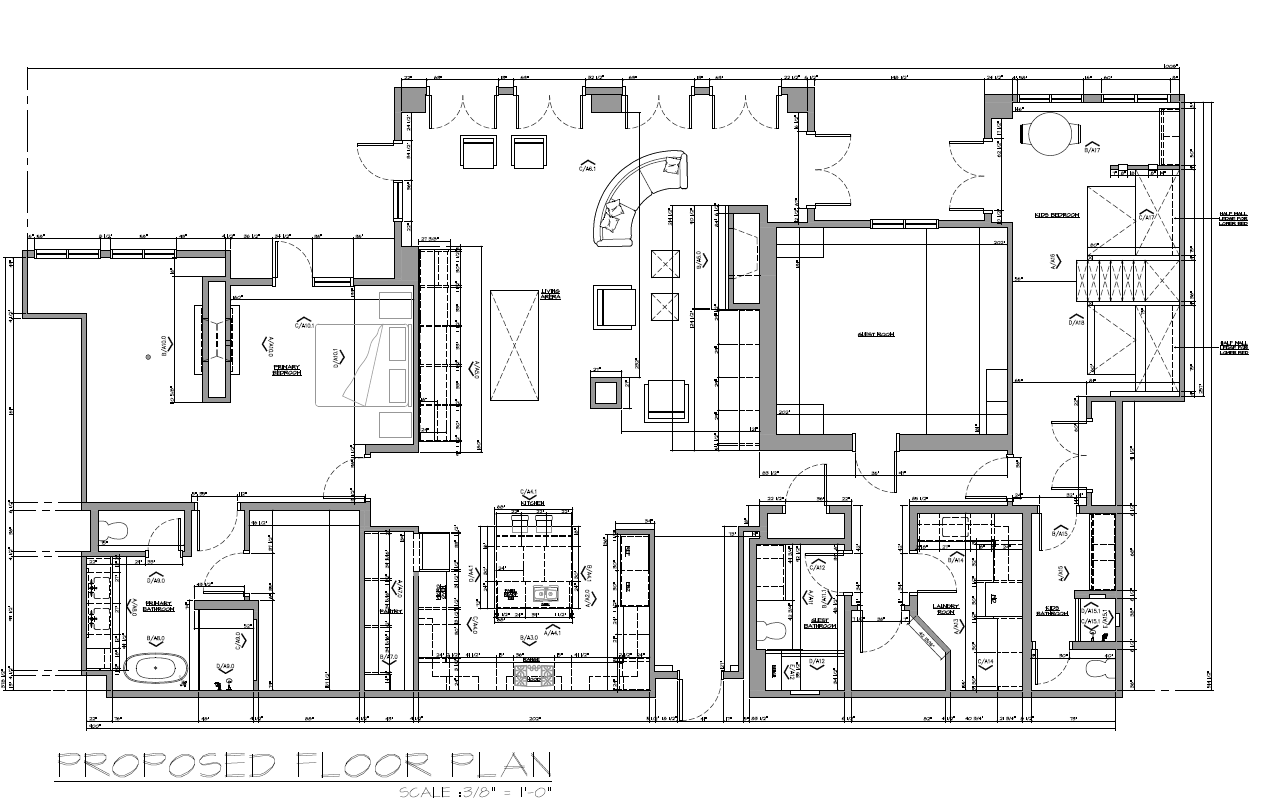  Part of the Drawing Set for A Large Condo Remodel.&nbsp; 