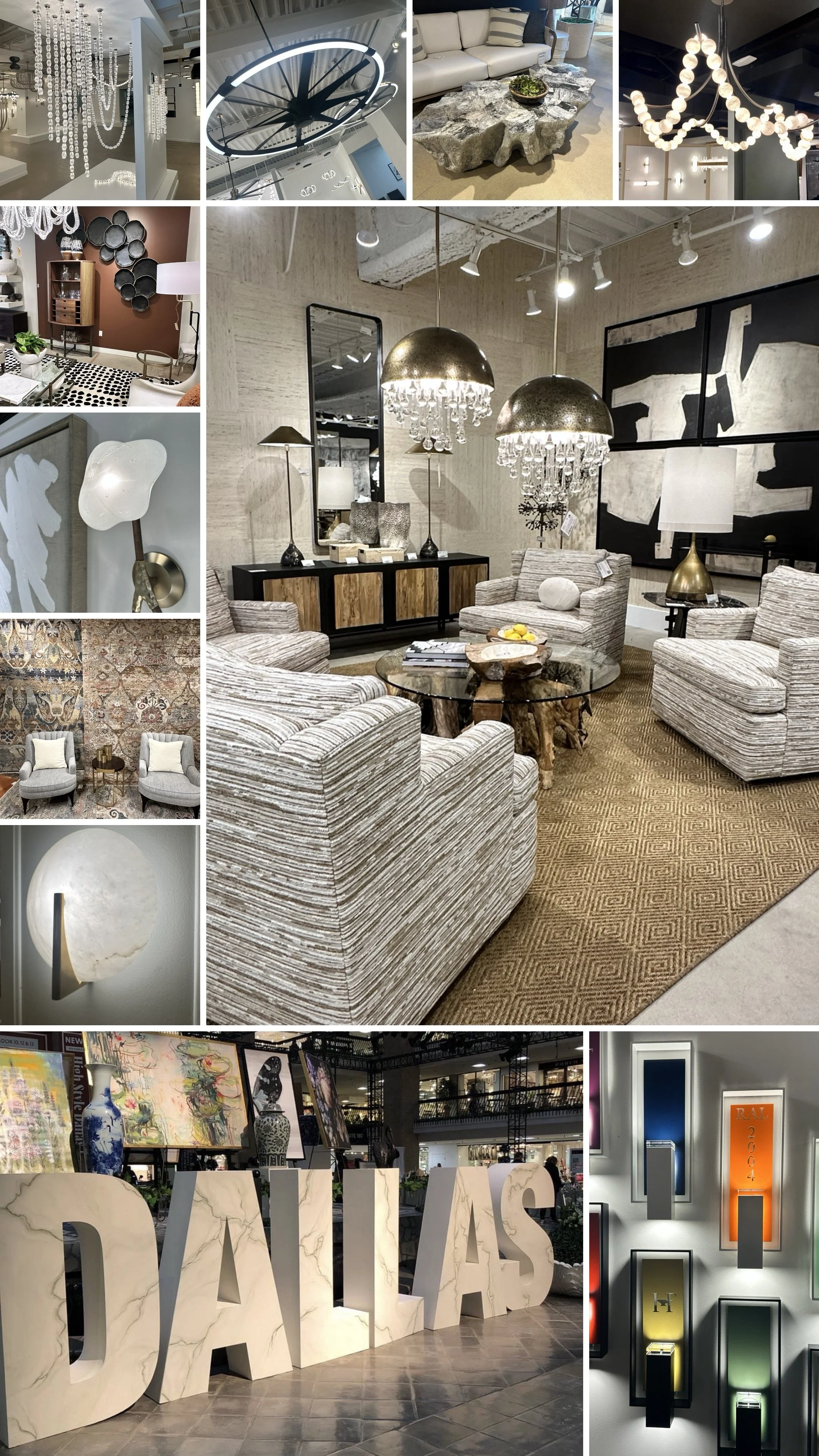  Scenes from our recent trip to the Dallas Market for Lightovation 2024 and Interior Design Market 