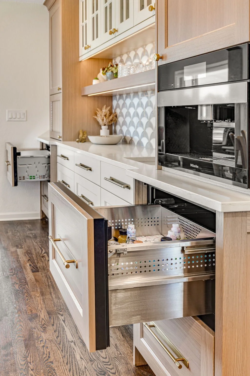 Built In Coffee Station Paired with Refrigerator Drawer - Lakewood CO 