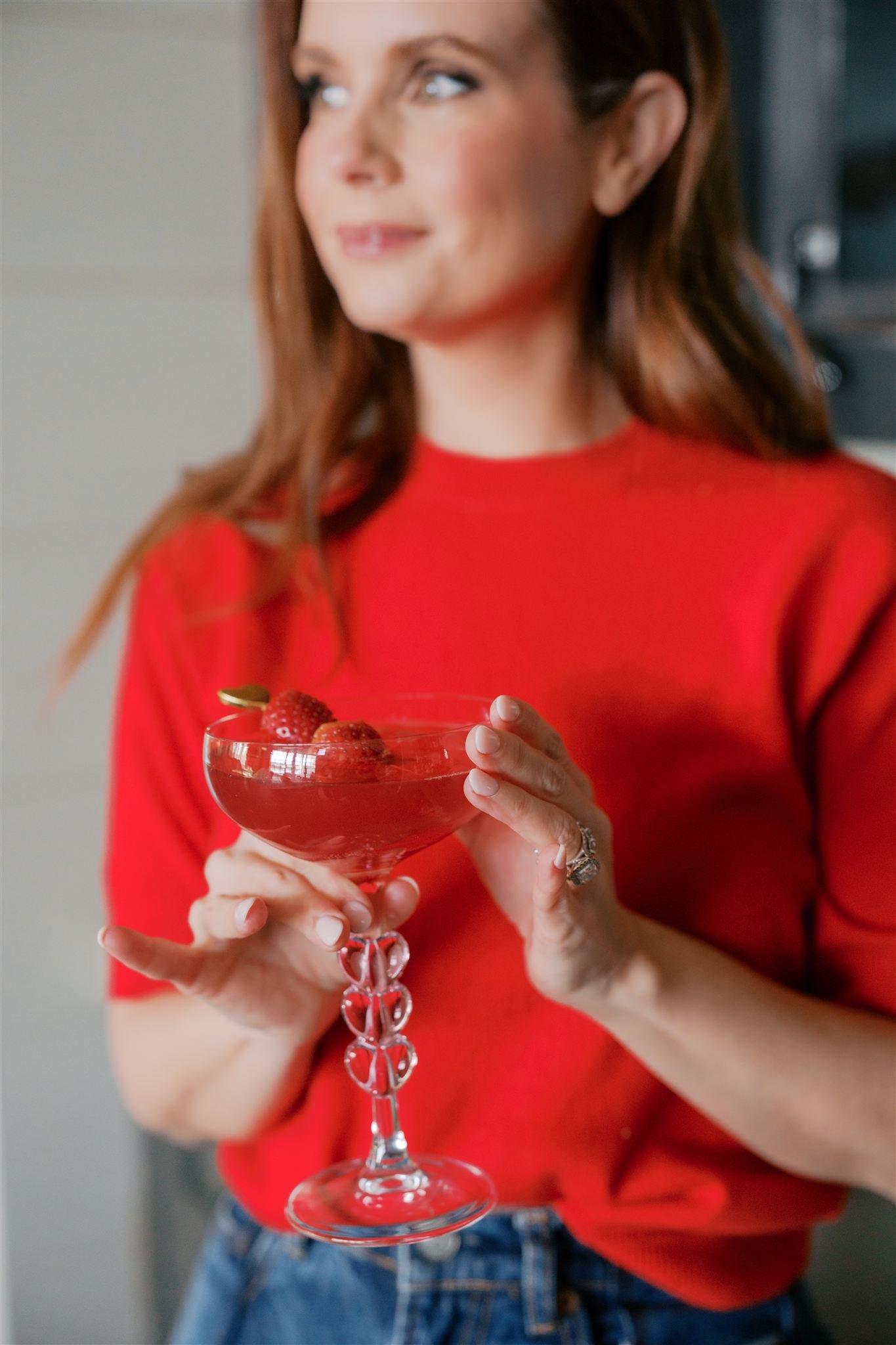 Tequila French 75 (Strawberry Valentine’s Version)