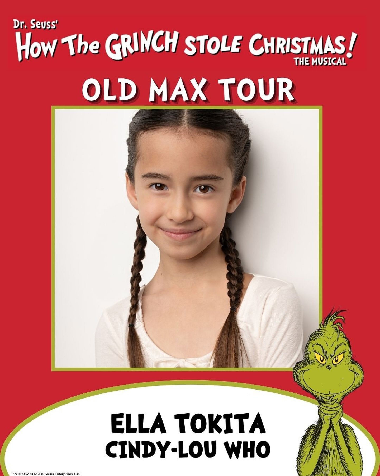 WHO&rsquo;s ready for some more WHO-tasical news⁉️

Congratulations 🎉 to #BYEMember @ellatokita who will be playing CINDY LOU WHO on the @grinchmusical Old Max Tour! 

We are so proud of you Ella! Have the best time ever! 🤩🌟❤️💚