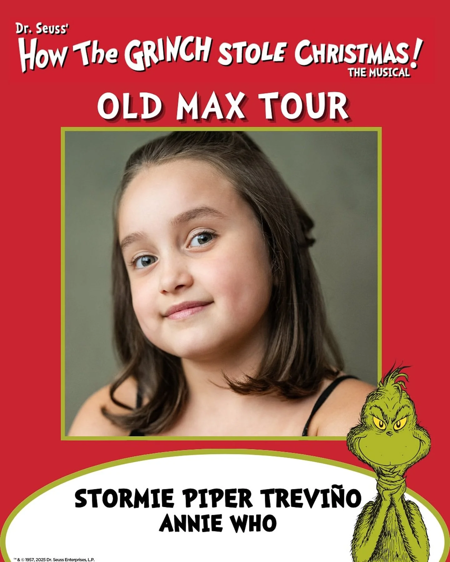 WHO thinks we are finished⁉️ Wait there&rsquo;s even more exciting WHO-tasical new‼️

WHO-ray for another student of @singamelia WHO is going on tour too! Congratulations 🎉 @stormietrev who will be playing ANNIE WHO on the @grinchmusical Old Max Tou