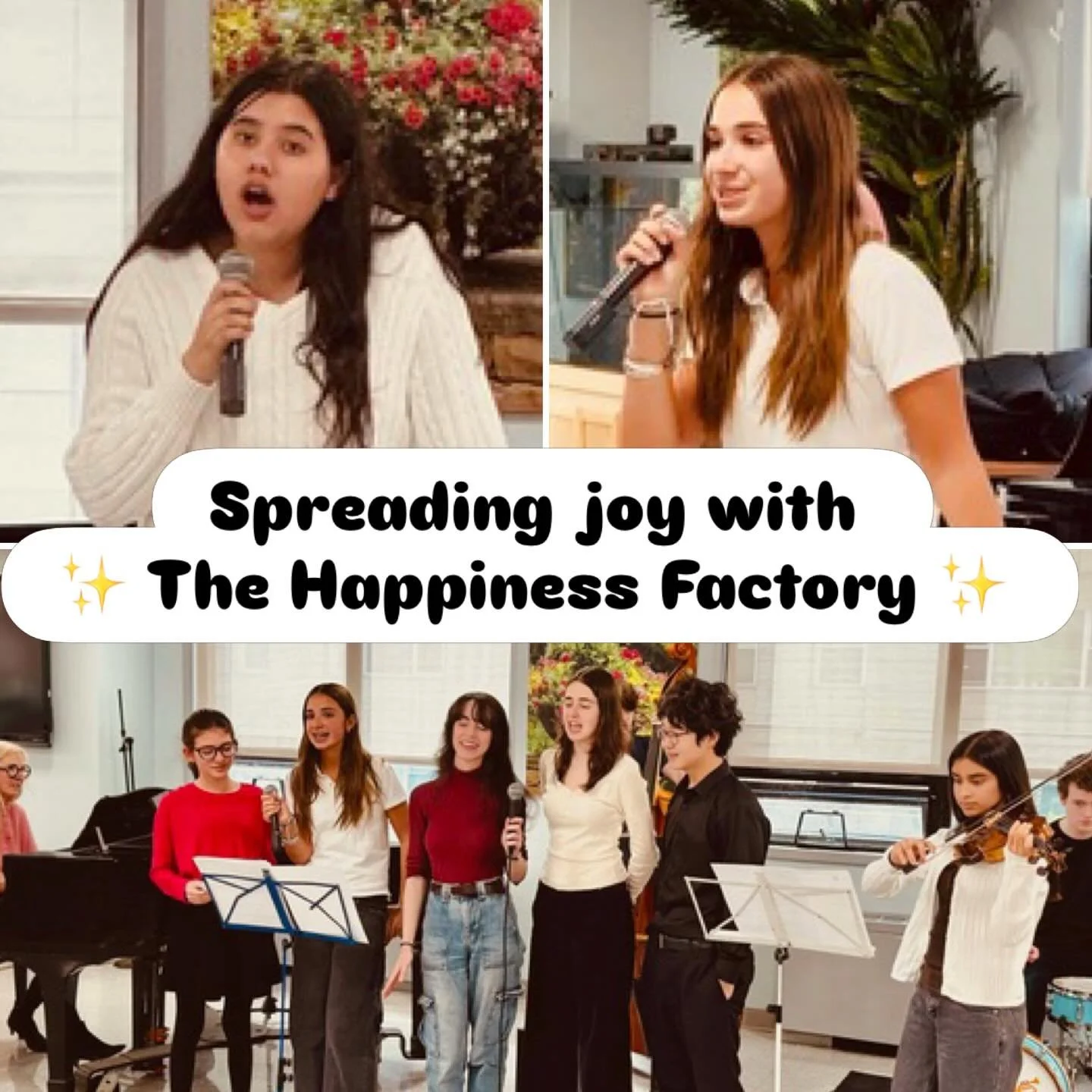 ⭐️Proud of our young performers Aynav, Noelle and Tea! 🎵Every nursing home visit via our partnership with @thehappinessfactory.nyc gives us the opportunity to spread joy through music!