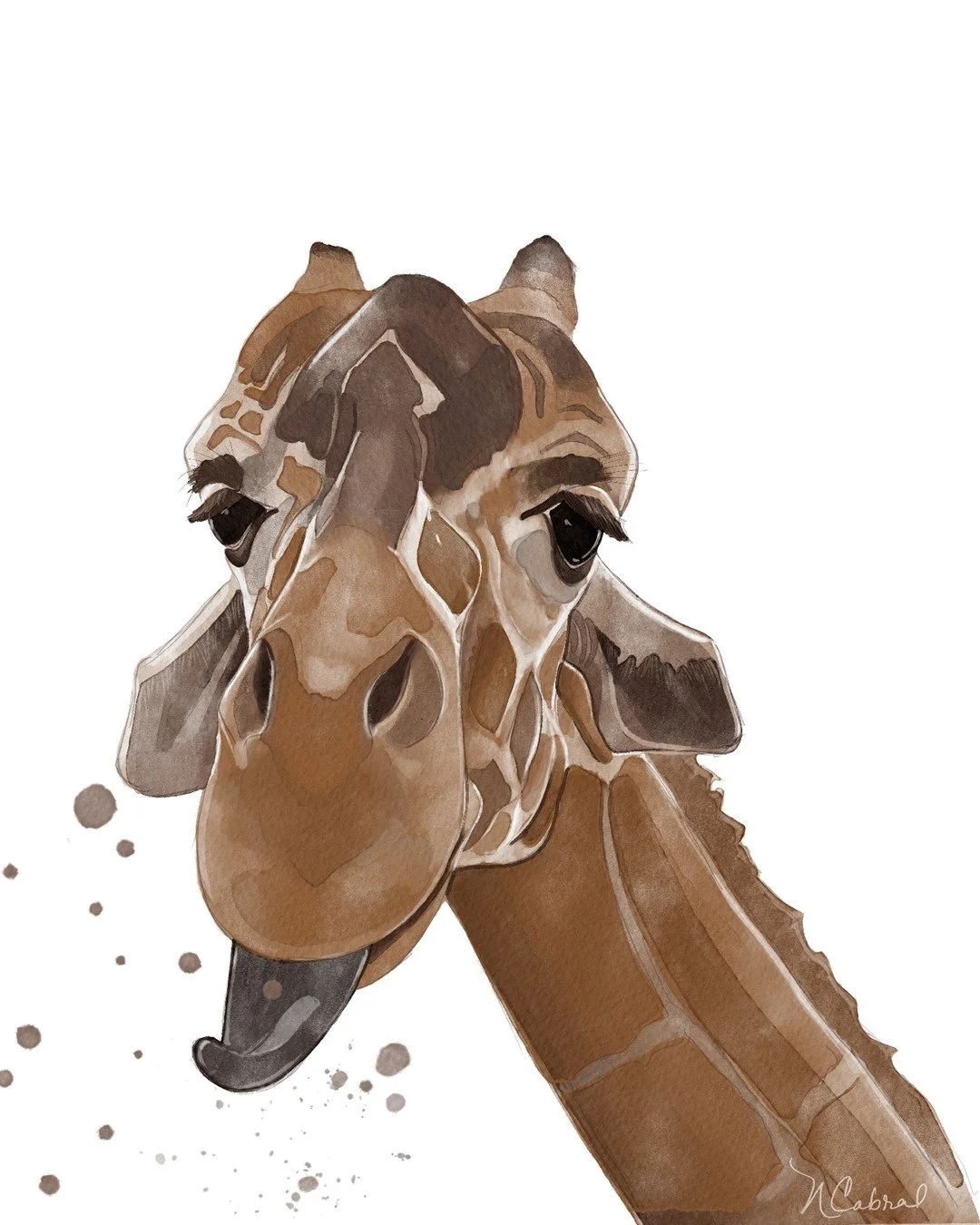 Sad to hear the news of Doc's passing. I illustrated this piece from a picture of him while feeding the giraffes last year. 
Such an incredible animal.  Heartfelt sympathy to the Africa keepers and volunteers.
🦒💔

#RememberingDoc #BrevardZoo #ArtIn