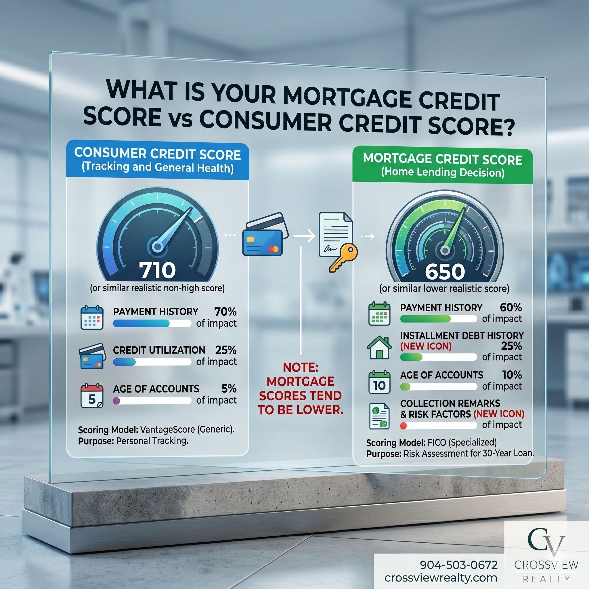 Mortgage Credit Score vs Consumer Credit Score: What's the Difference?