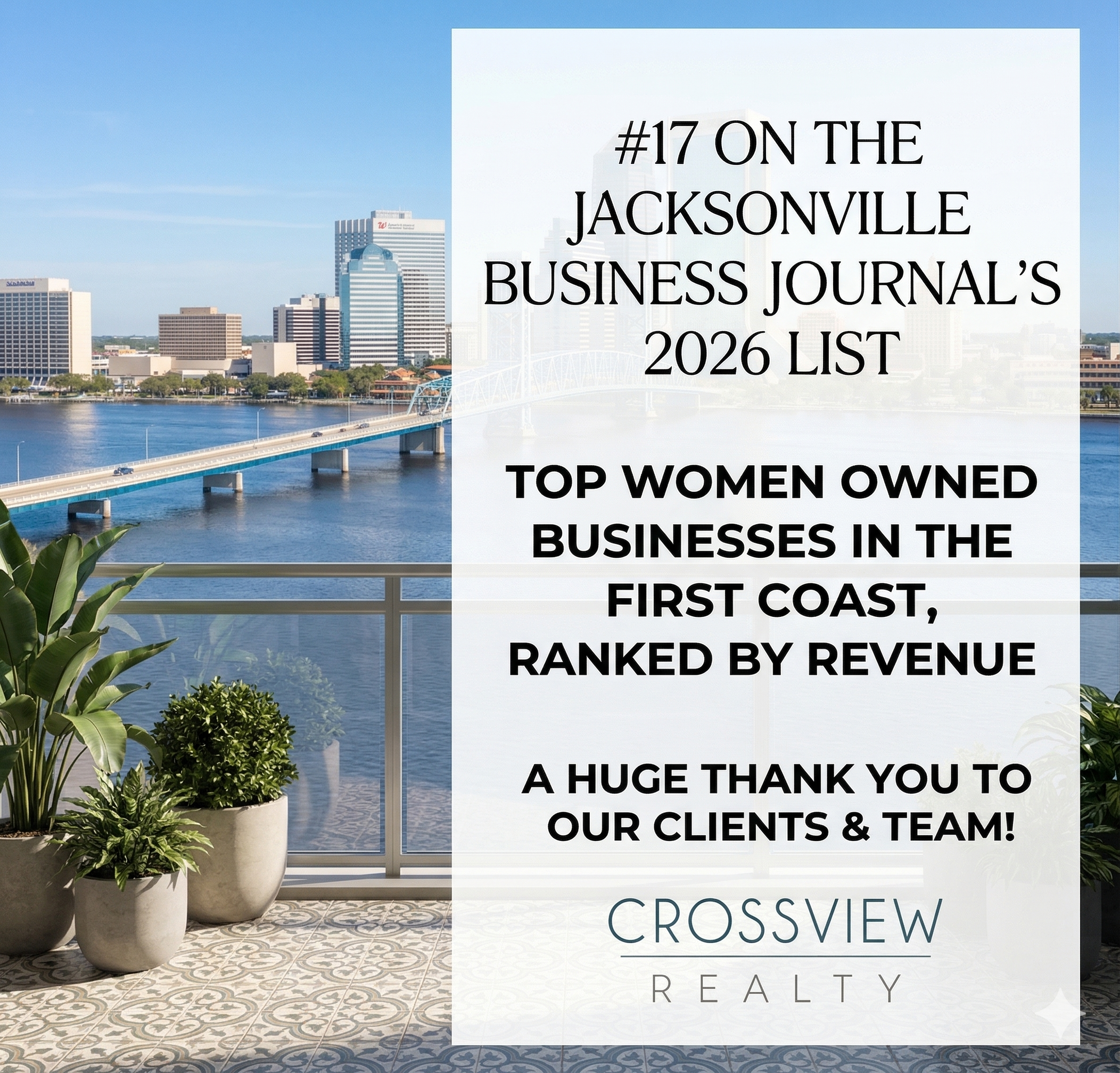 CrossView Realty Ranked Among Top Women Owned Businesses in Jacksonville FL