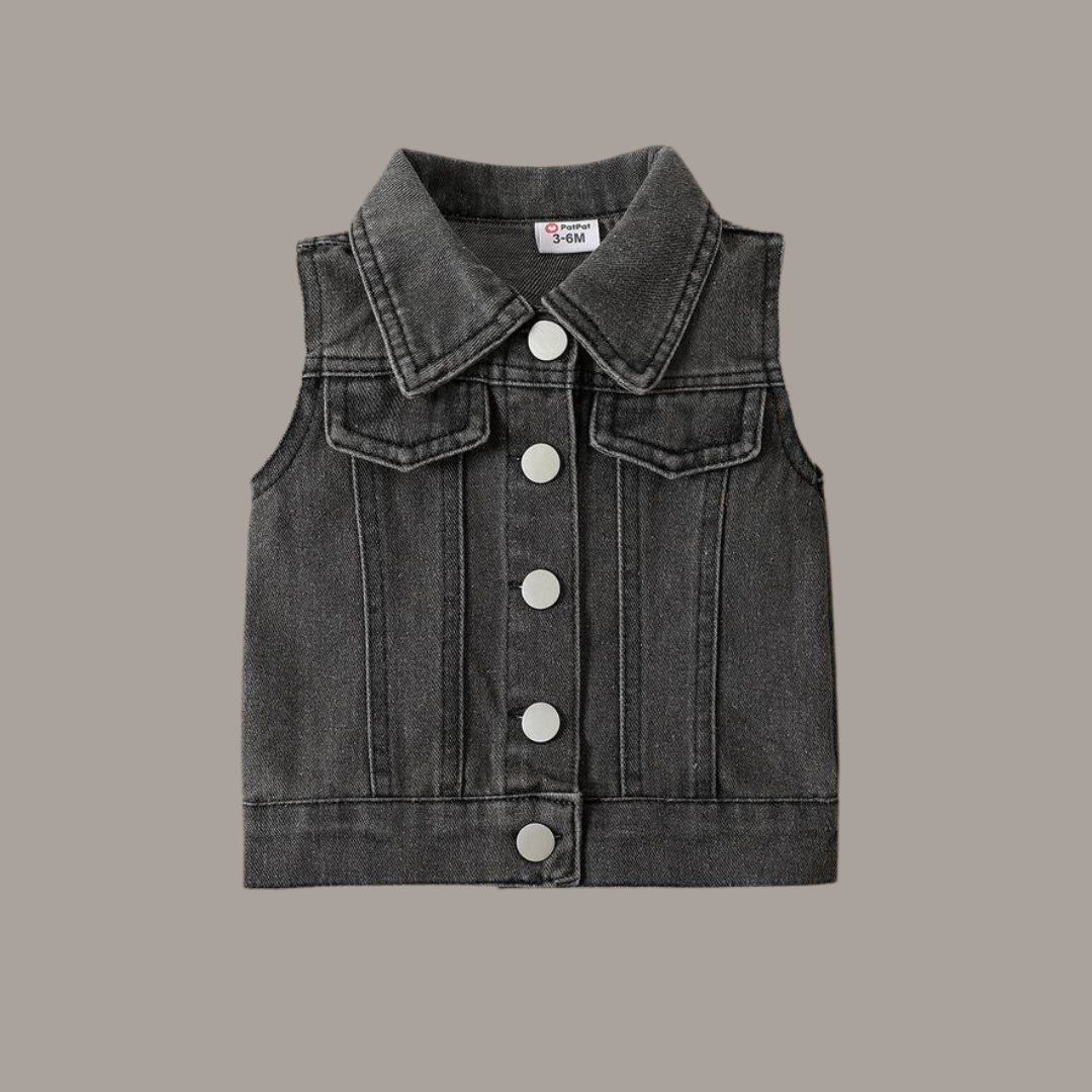 Black Denim Vest