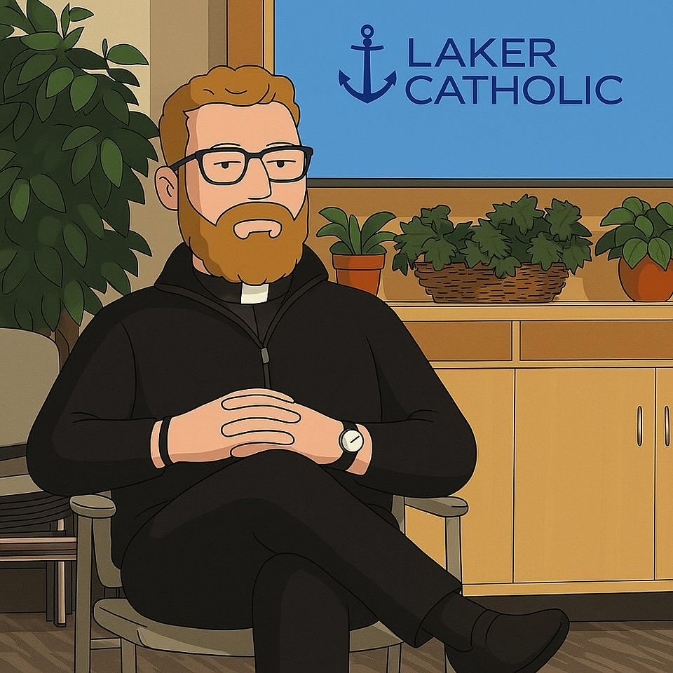 &ldquo;Hear me out: suffering&rdquo;

&mdash;&mdash;&mdash;&mdash;&mdash;&mdash;&mdash;&mdash;&mdash;&mdash;&mdash;&mdash;&mdash;&mdash;&mdash;&mdash;&mdash;&mdash;&mdash;&mdash;&mdash;&mdash;&mdash;
We had our LAST Laker Catholic for the semester ye