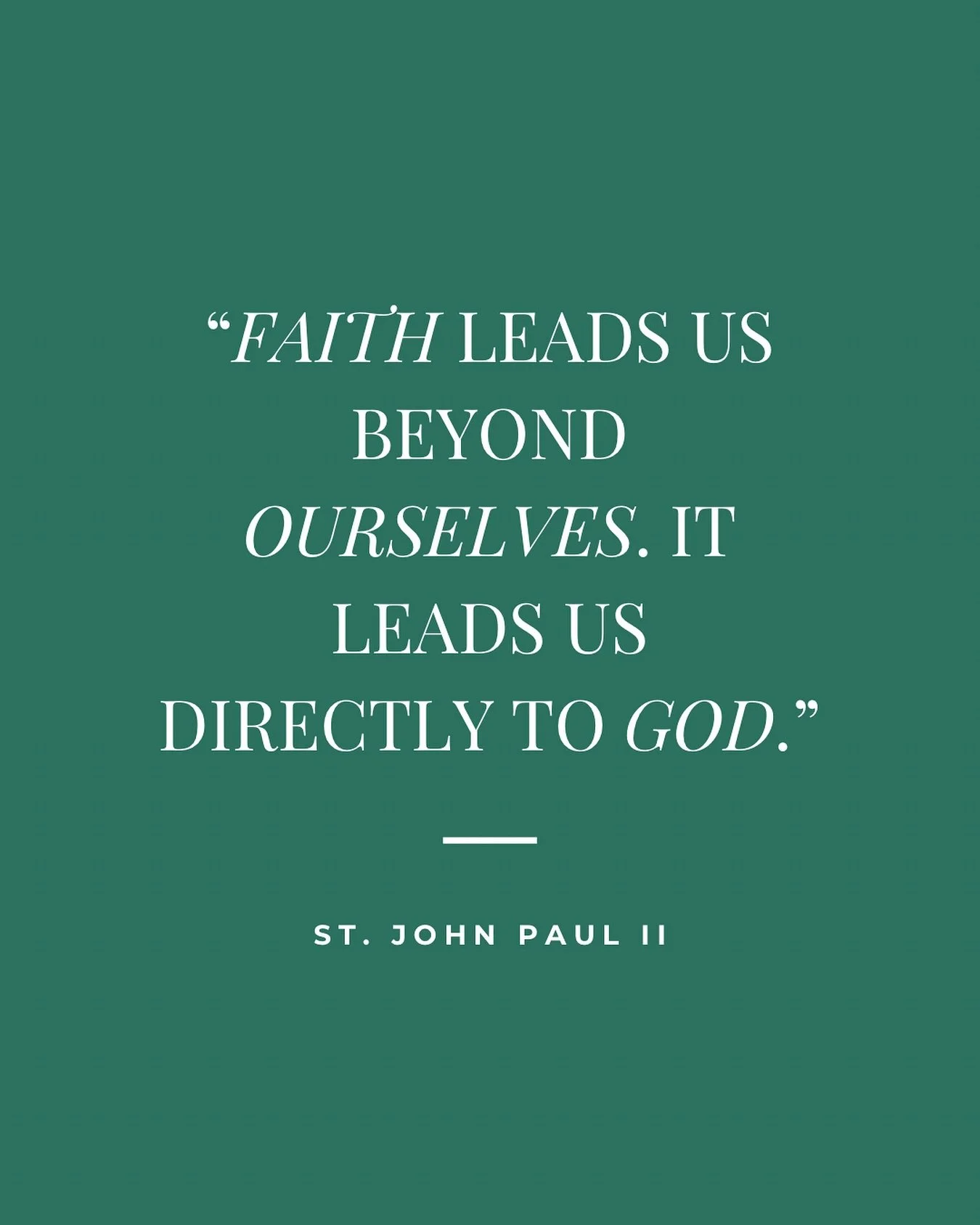 Happy St. John Paul II's Feast Day!!