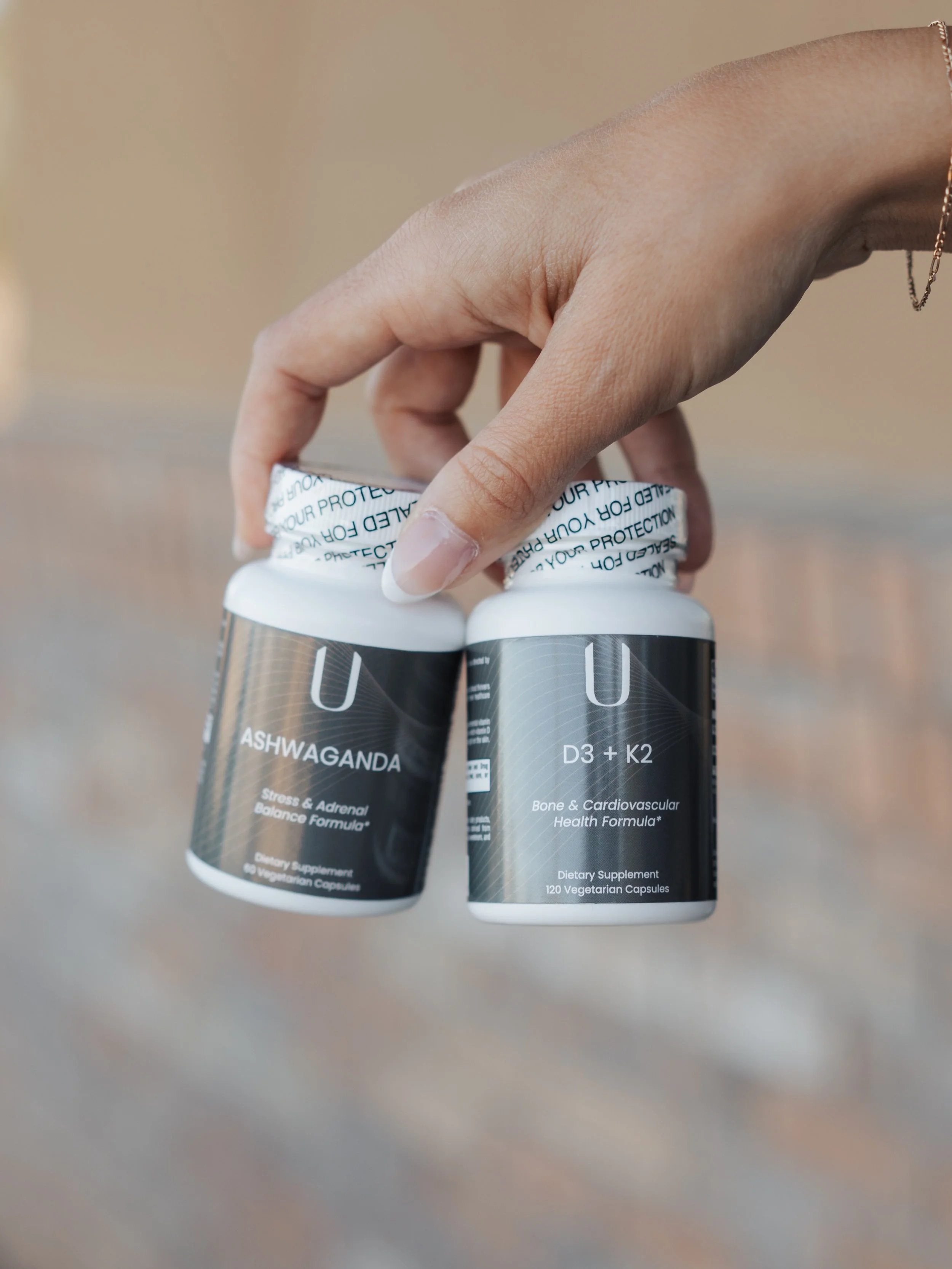 Supplements to support your wellness goals:

D3 + K2 supports bone health, immune function, and calcium absorption

Ashwagandha supports stress management and overall balance

DIM Complex supports healthy estrogen metabolism and detoxification

Hormo