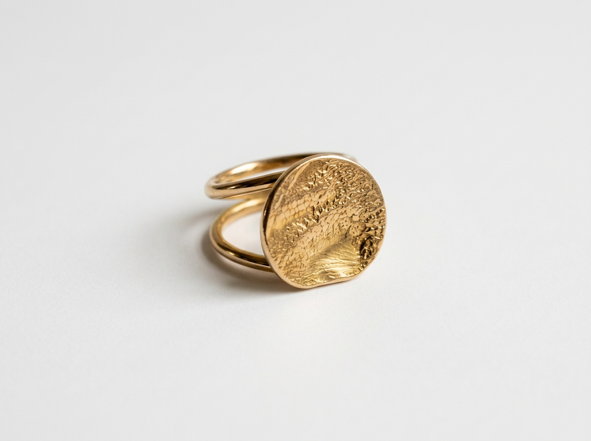 14k Gold Custom Nose Print Ring