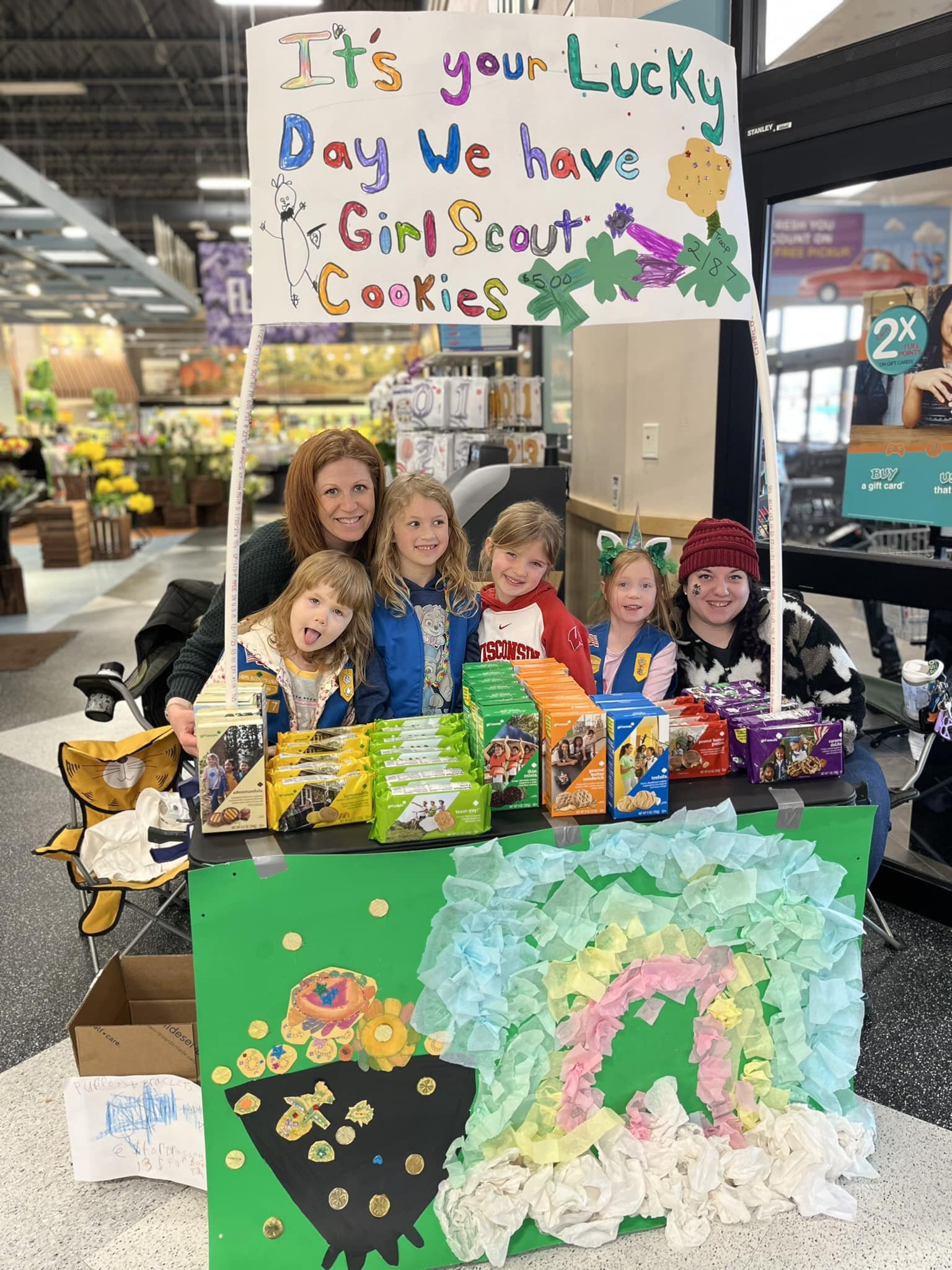 It&rsquo;s your lucky day! 🍀 Daisy Troop 2187 has Girl Scout Cookies today at Pic N Save in Neenah! (By Zuppas)