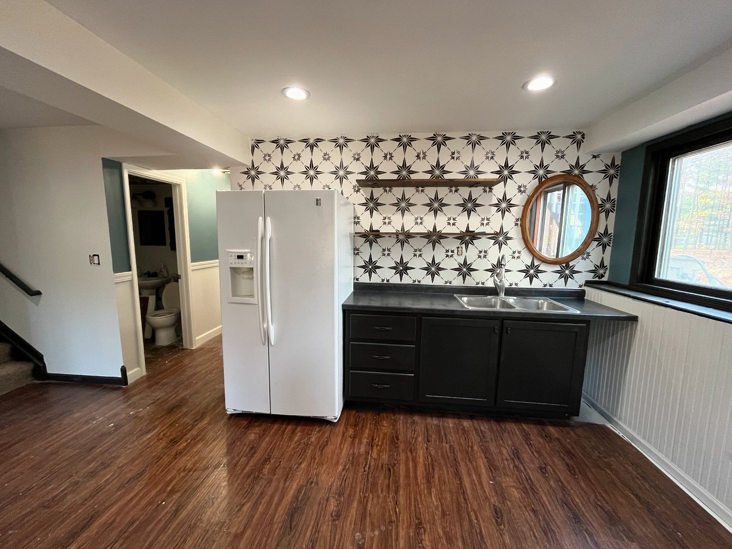 If you have been following along our home renovation journey, I finally have a &ldquo;pretty much finished&rdquo; space to share with you!

We still have SO much to do but It is important to pause, &amp; celebrate progress along the way!

This is the