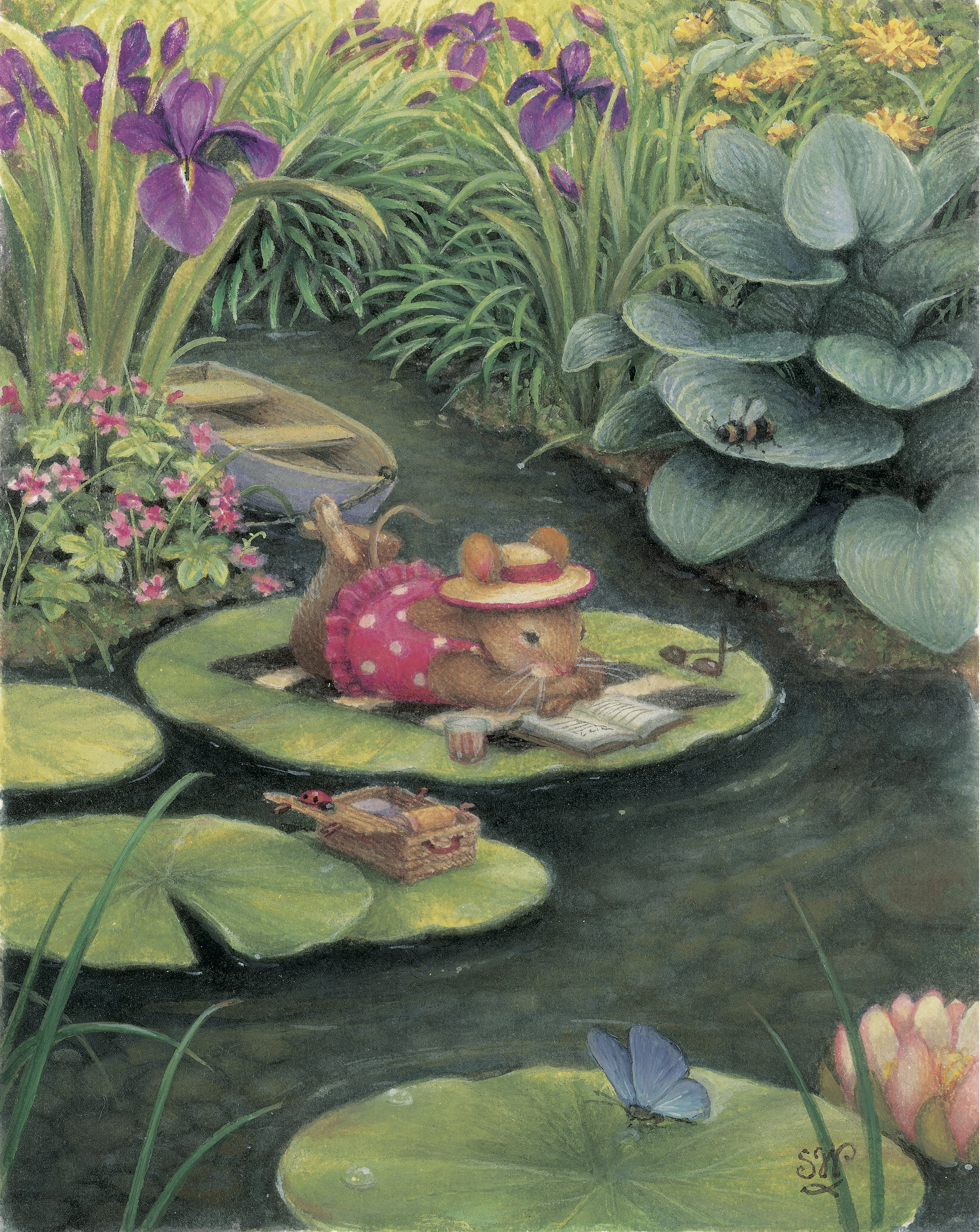 Sunbathing on the Lilly Pad.png